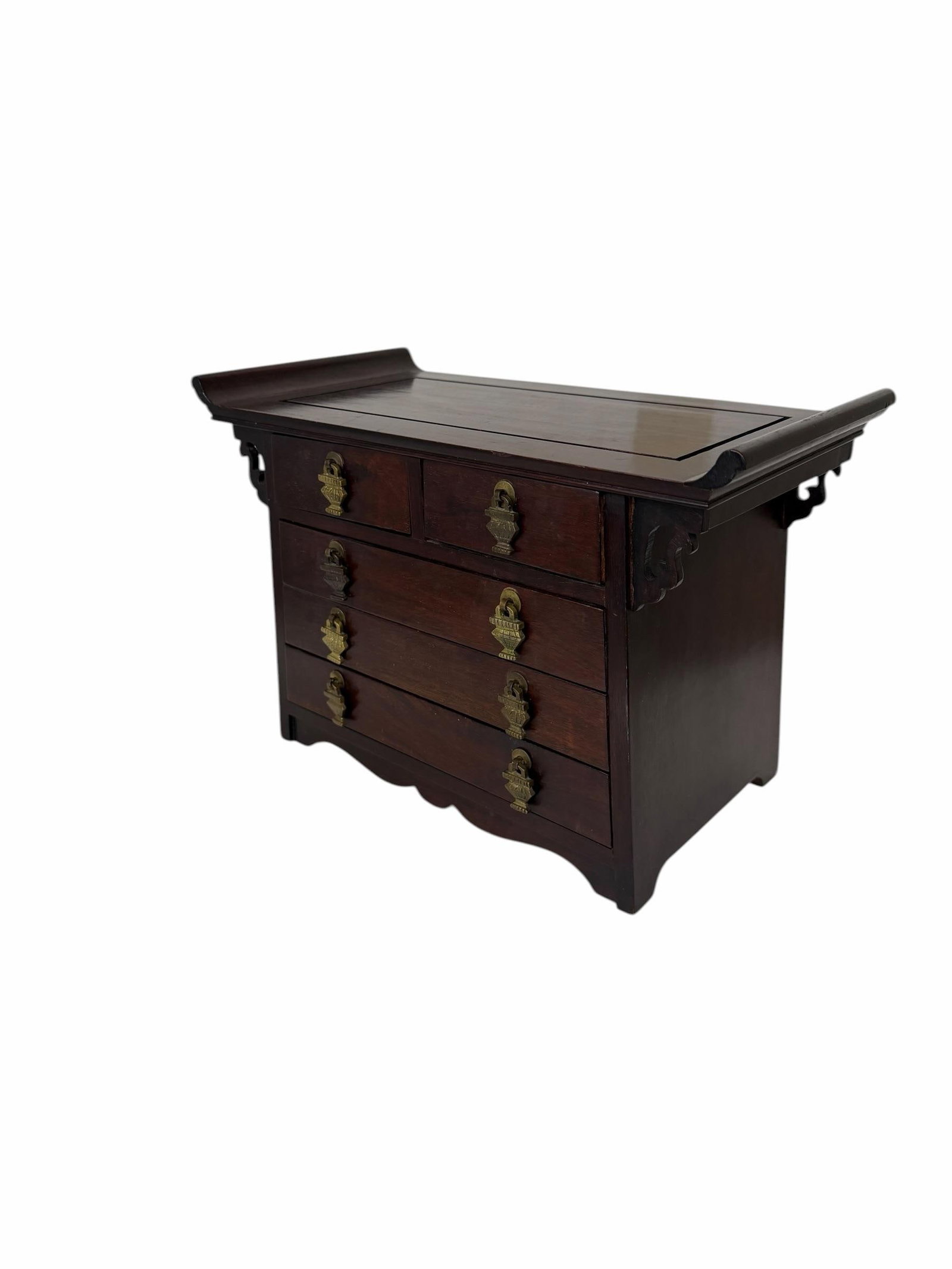 Vintage Chinoiserie Rosewood Jewelry Box - 4