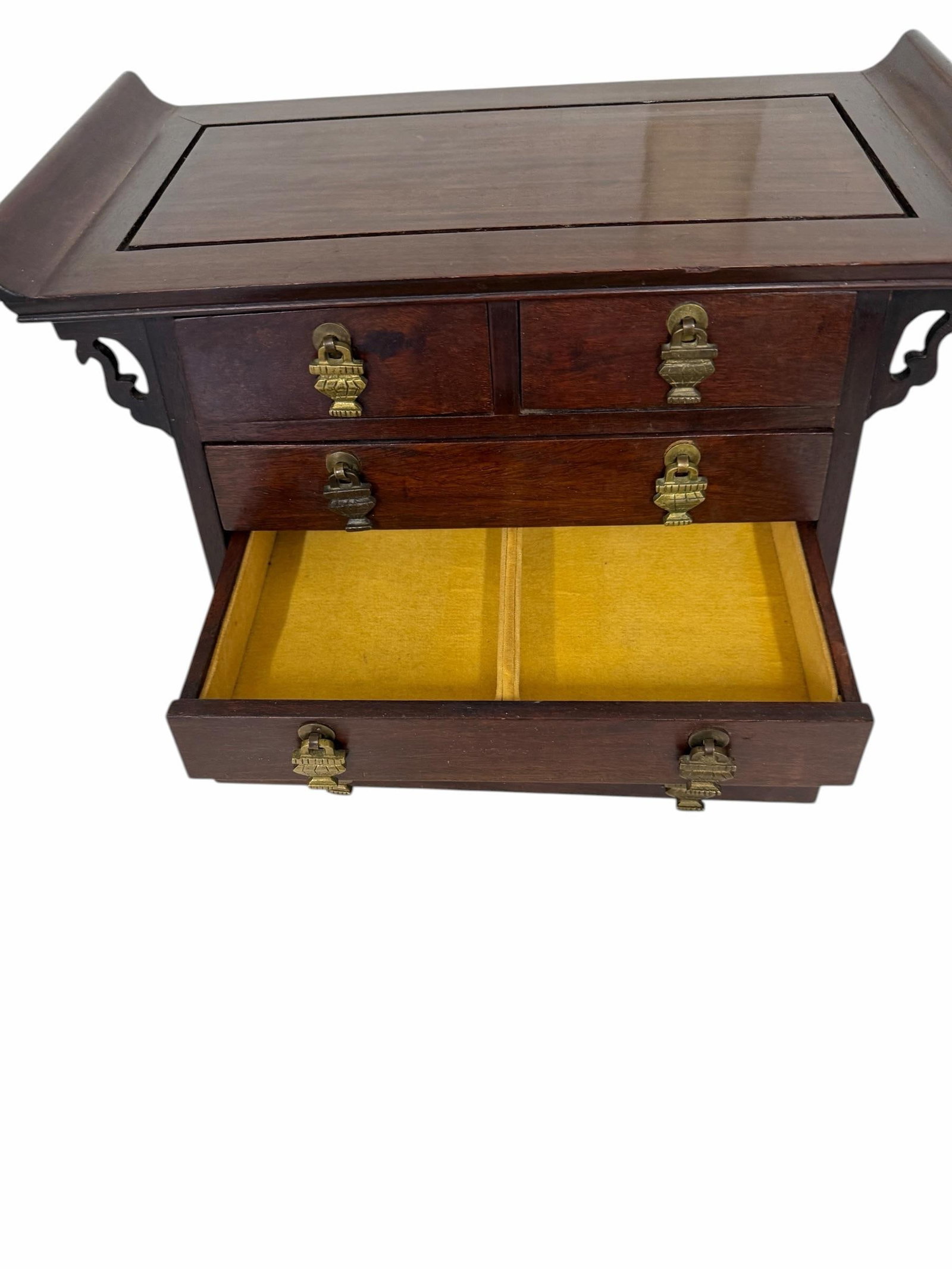 Vintage Chinoiserie Rosewood Jewelry Box - 6