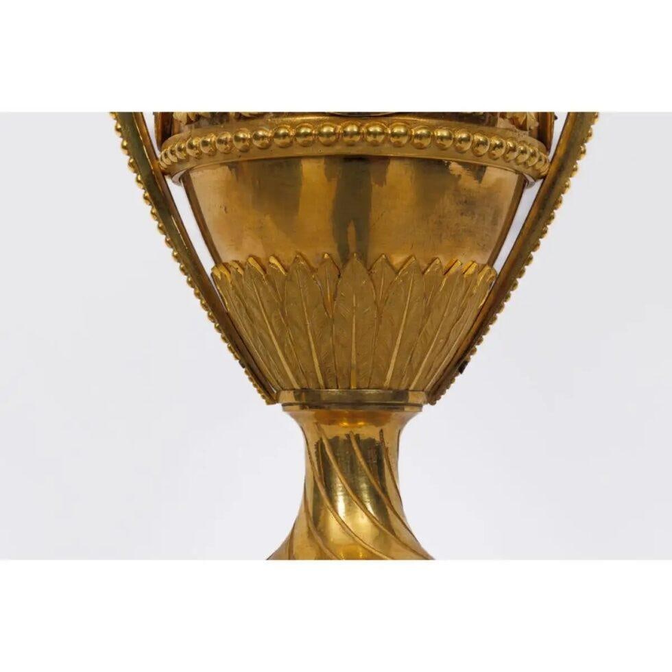 A Magnificent Pair of French Louis XVI Style Ormolu Vases - 10