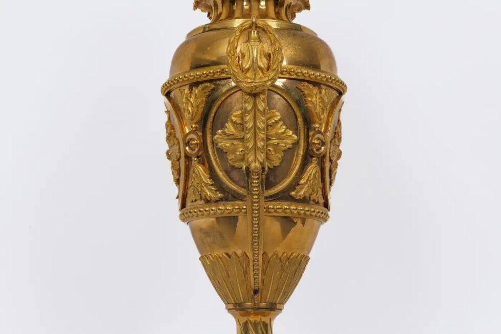 A Magnificent Pair of French Louis XVI Style Ormolu Vases - 11