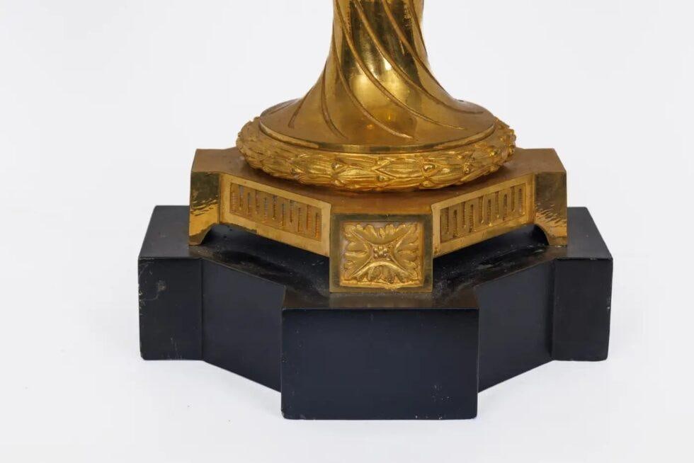 A Magnificent Pair of French Louis XVI Style Ormolu Vases - 12