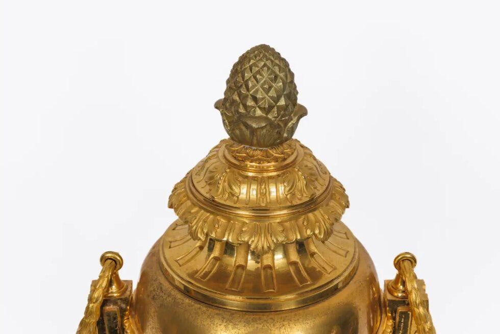 A Magnificent Pair of French Louis XVI Style Ormolu Vases - 2