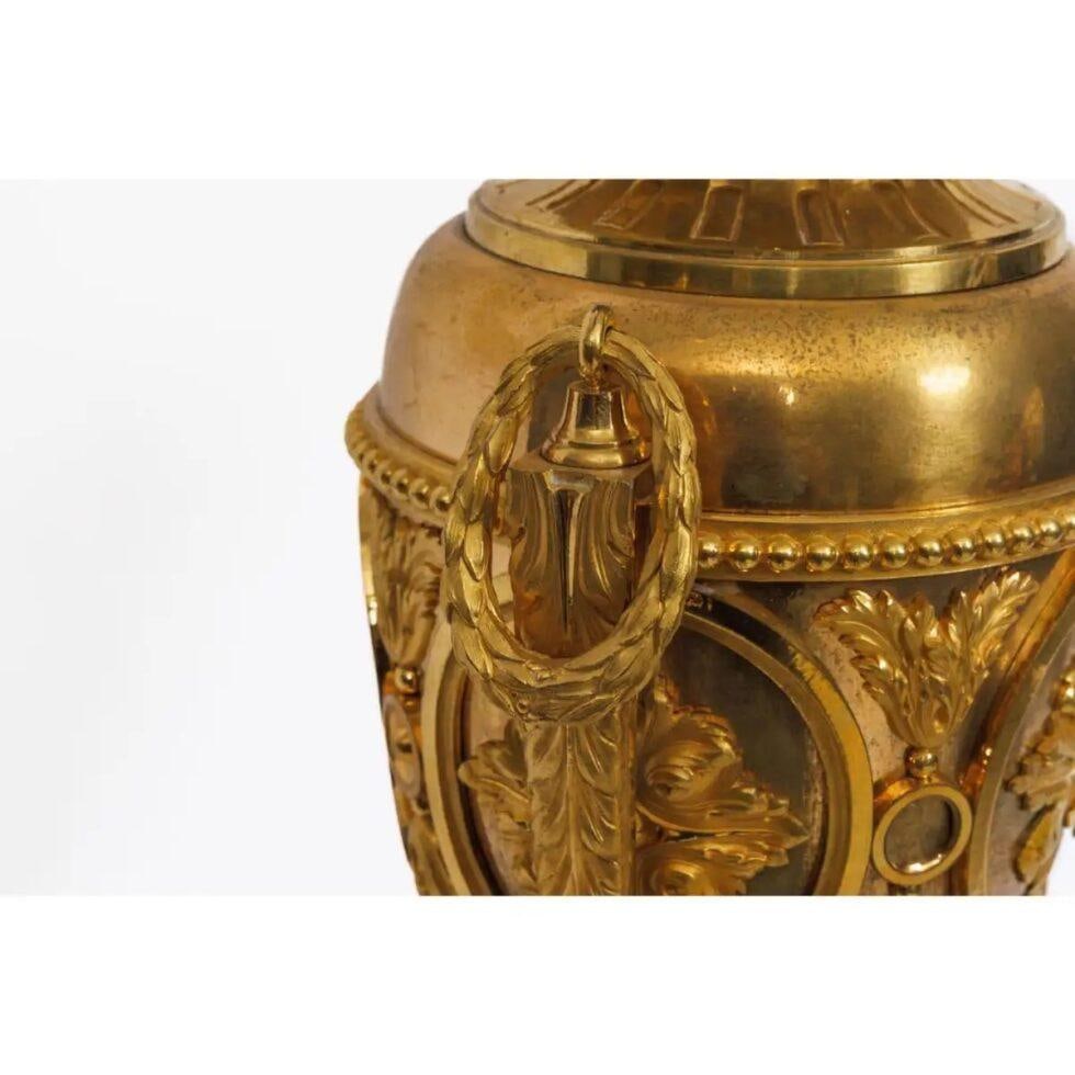A Magnificent Pair of French Louis XVI Style Ormolu Vases - 8