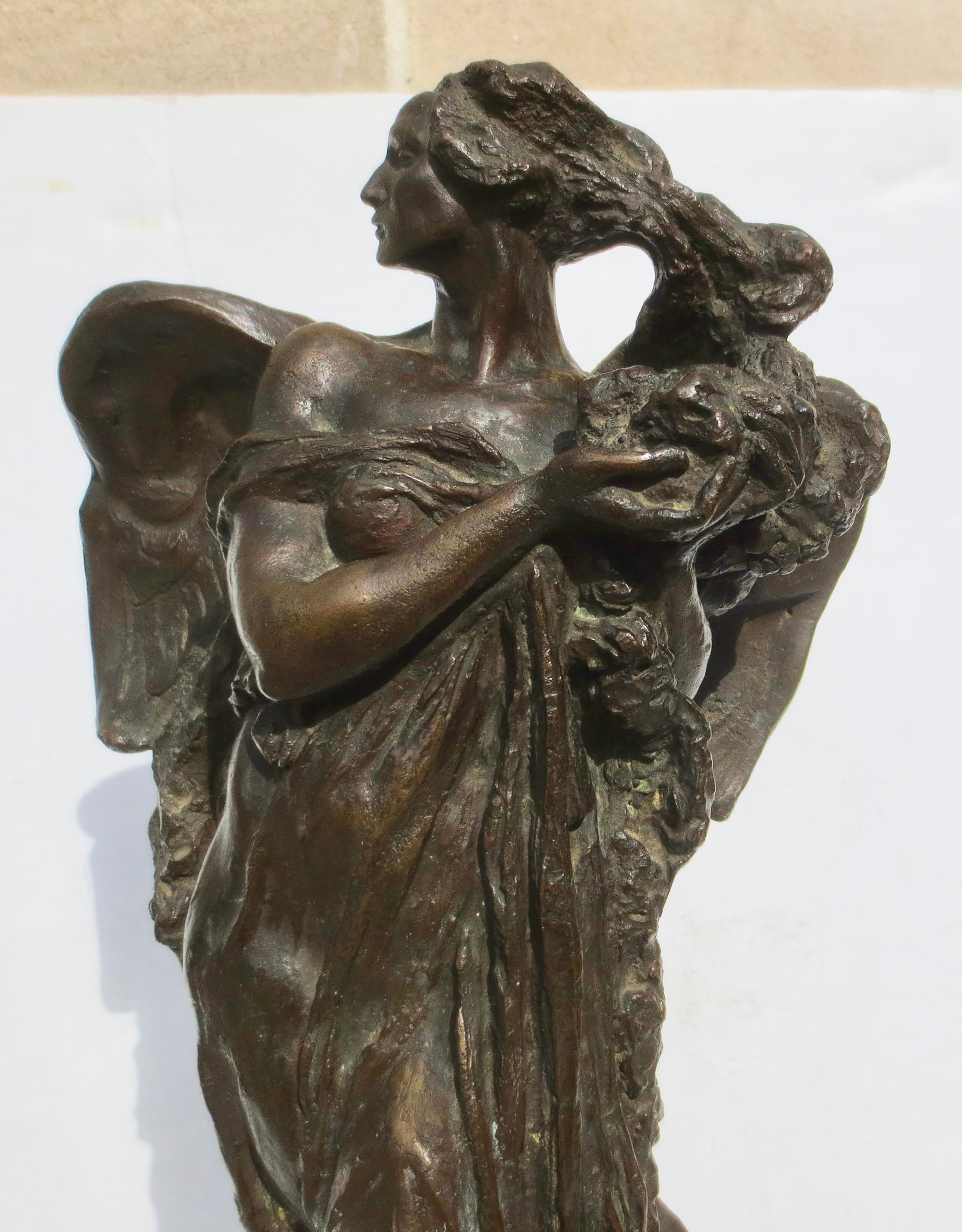 Italian Bronze Allegorical Figure by A. Stagliano Circa 1920 - 10
