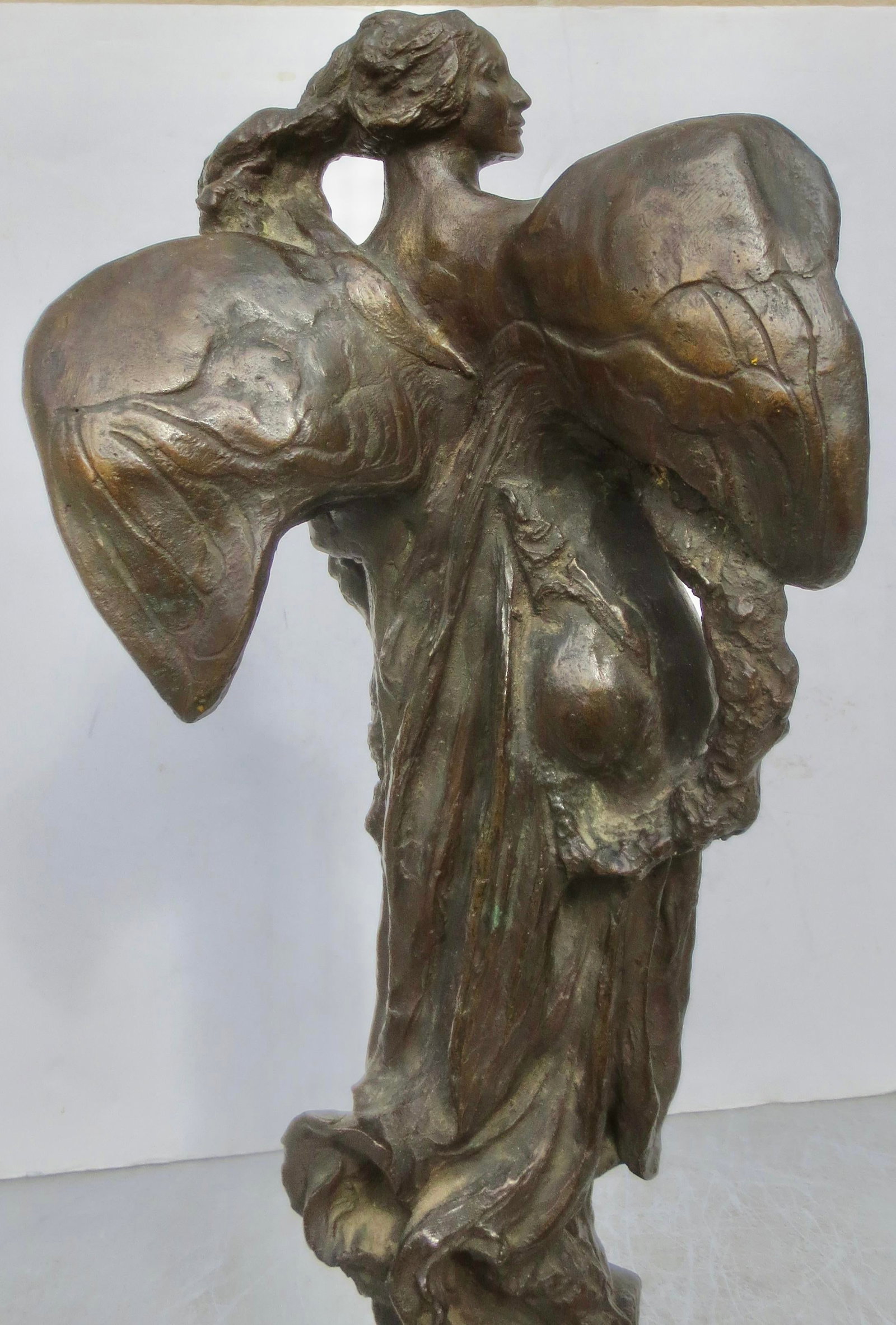 Italian Bronze Allegorical Figure by A. Stagliano Circa 1920 - 7