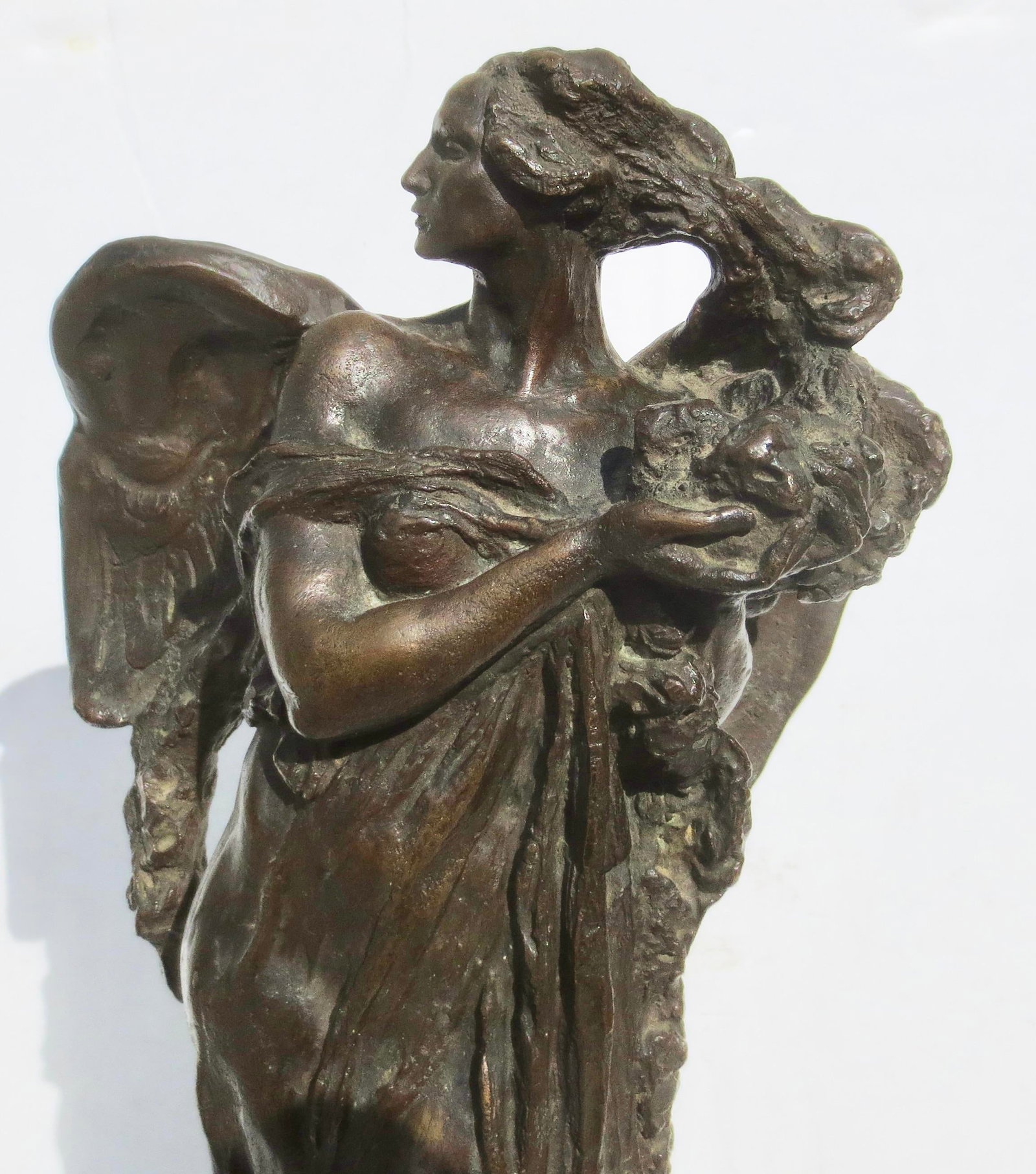 Italian Bronze Allegorical Figure by A. Stagliano Circa 1920 - 8