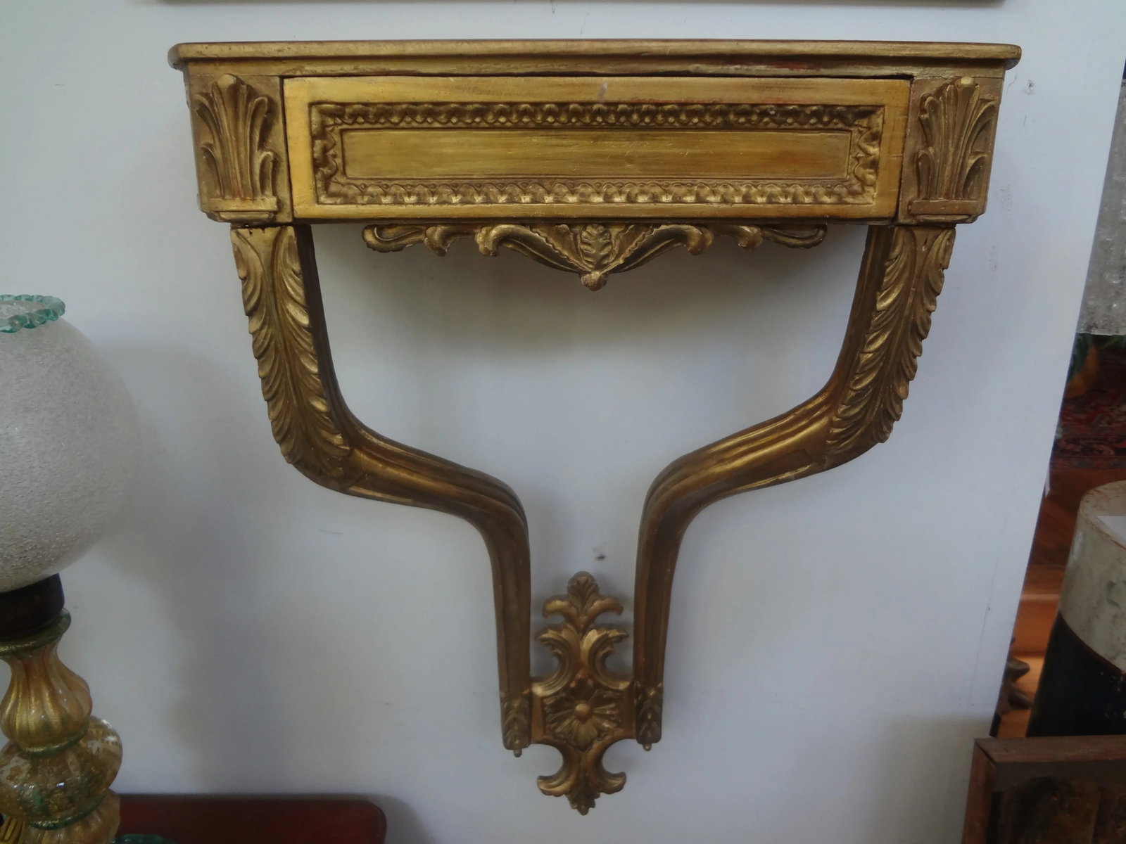 Large Pair of Italian Louis XVI Style Giltwood Wall Brackets or Wall Consoles - 2