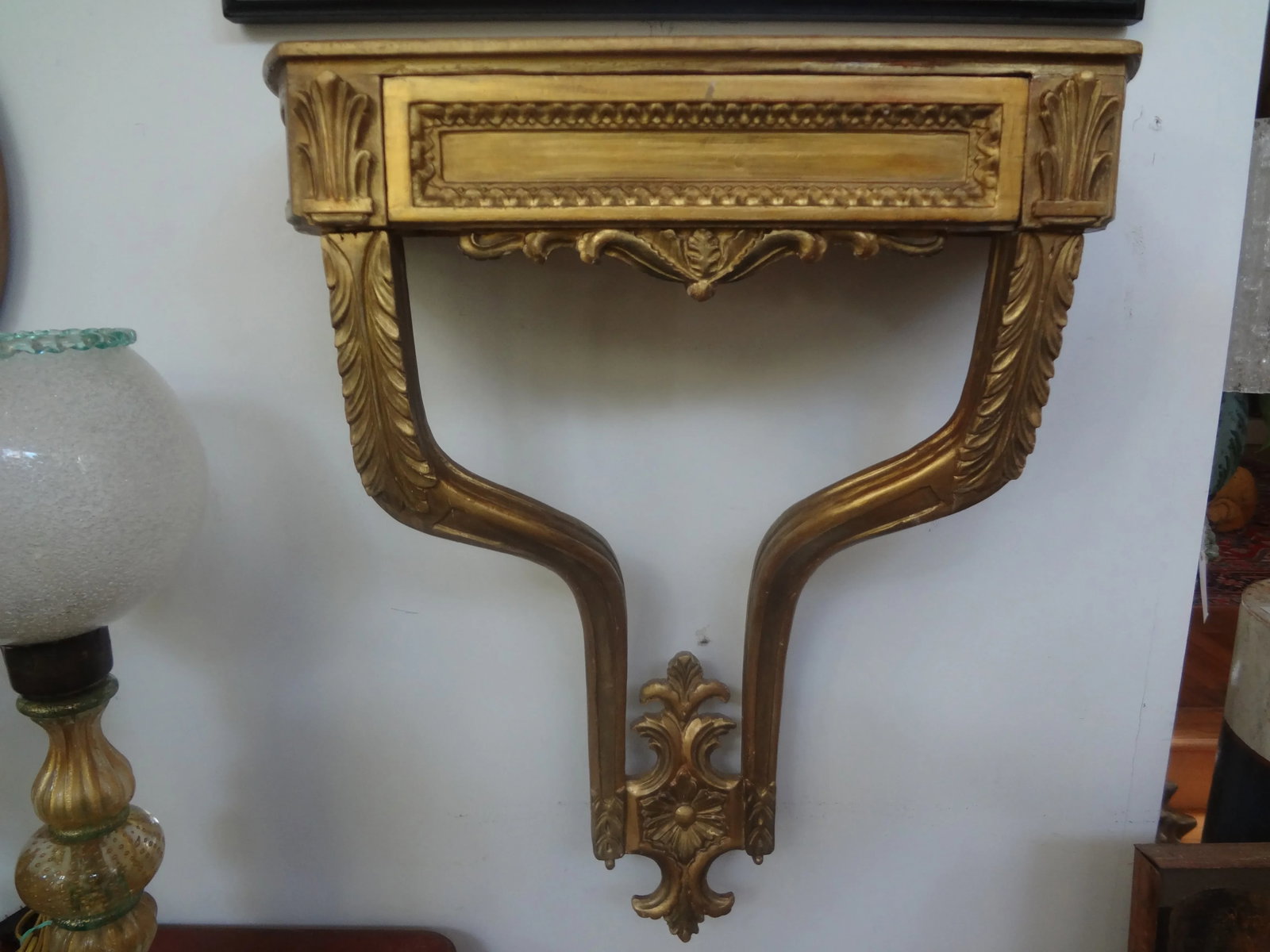 Large Pair of Italian Louis XVI Style Giltwood Wall Brackets or Wall Consoles - 9