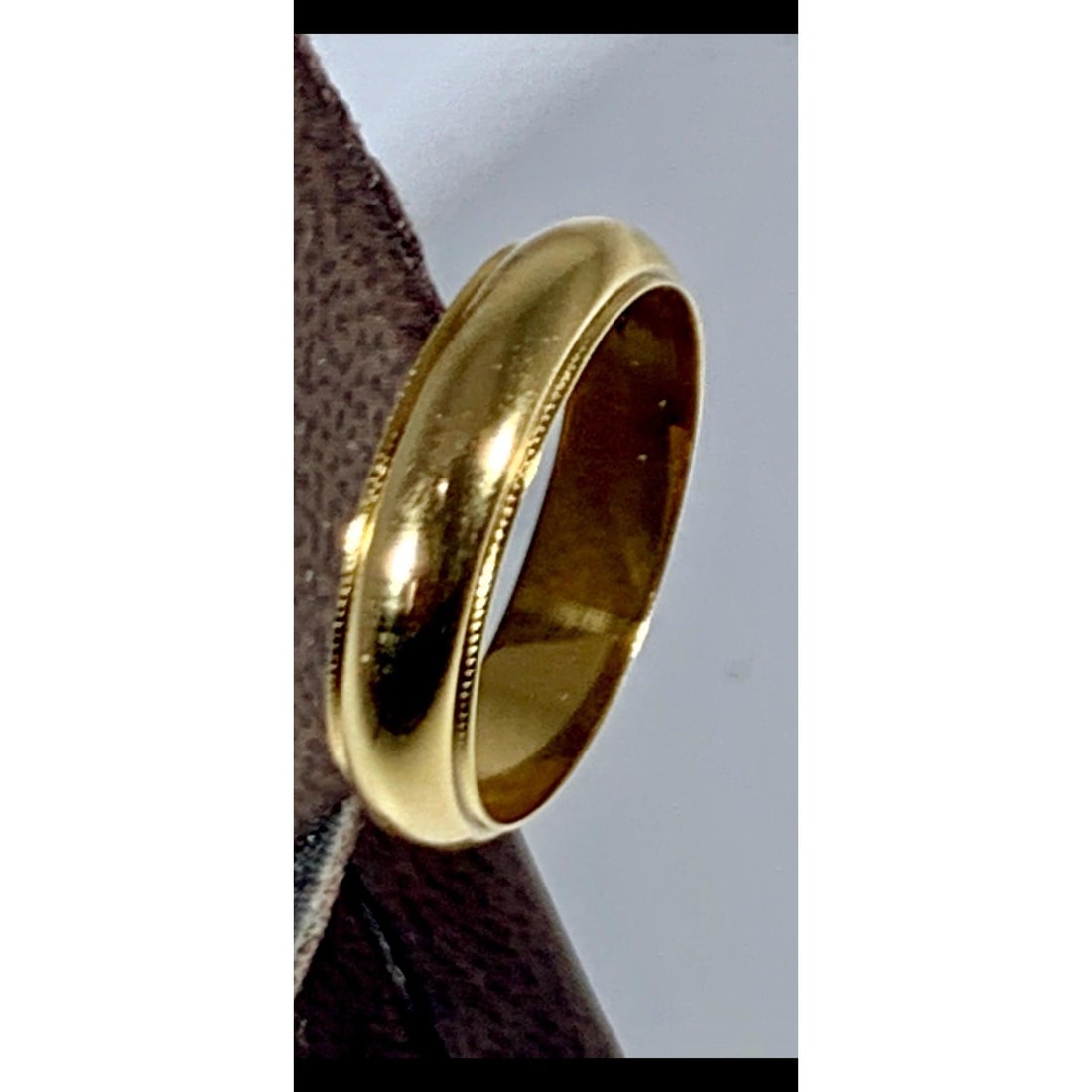 14 Karat Gold Wedding Band, Domed With Step-Down Edge 6 Grams - 8
