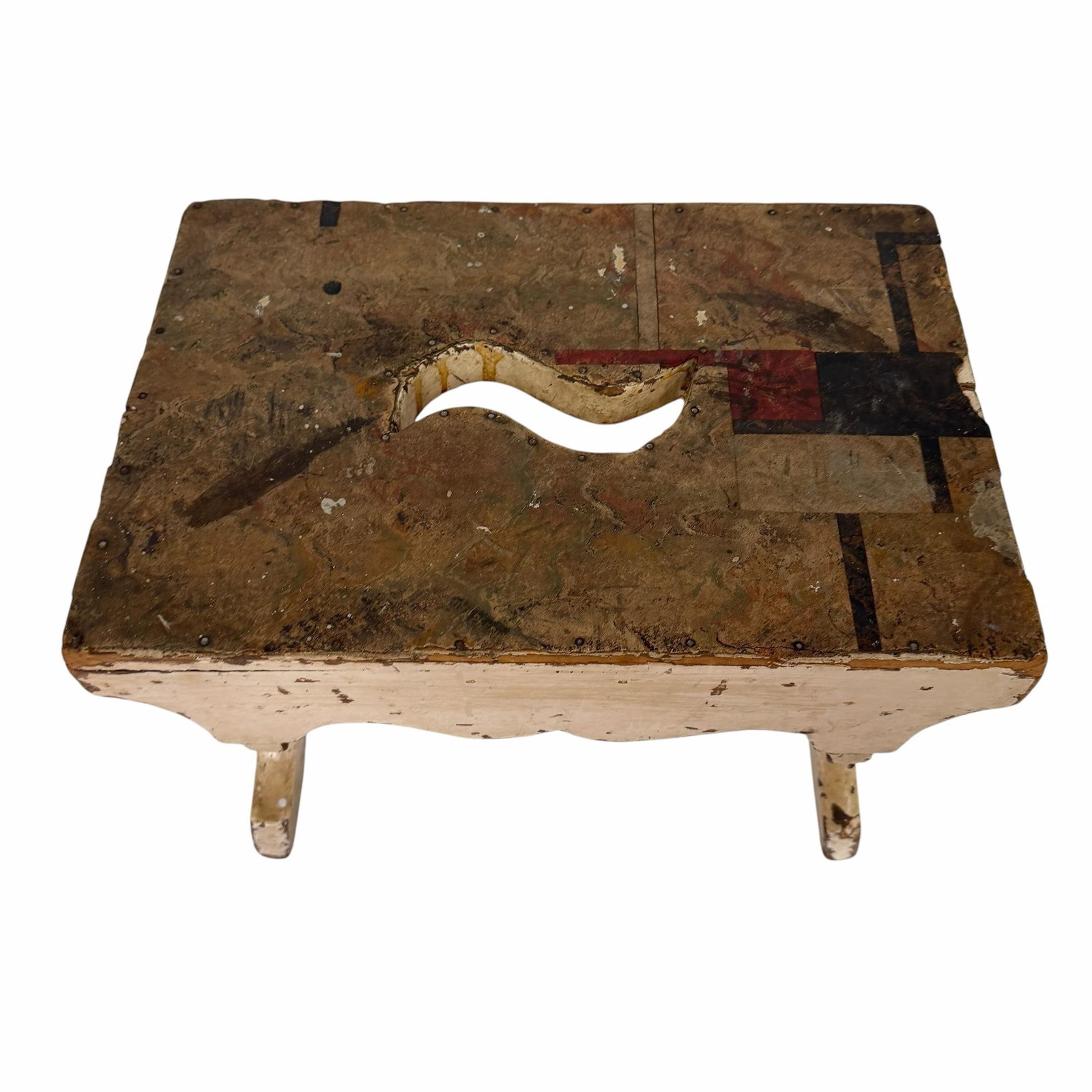 Antique Handmade One Step Bed Step or Step Stool - 5