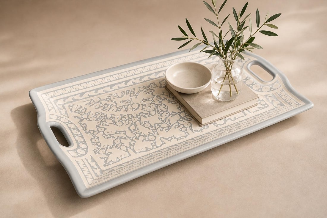 Large "Hummingbird" Decorative Tray, Lacquered Wood, Ensamble Artesano, 2024 - 11