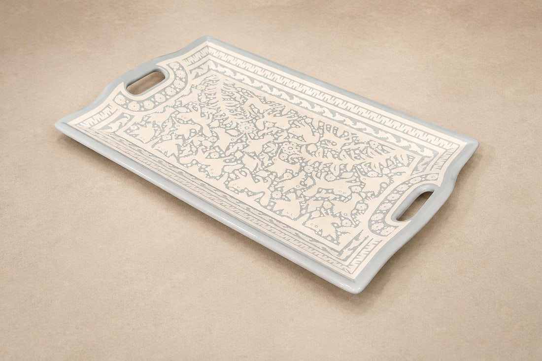 Large "Hummingbird" Decorative Tray, Lacquered Wood, Ensamble Artesano, 2024 - 12