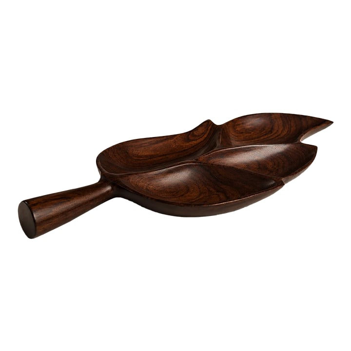 1960s Brazilian Rosewood Leaf-Form Serving Tray / Sculptural Organic Modern Hand-Carved Tray / Mid-C (1 of 12)