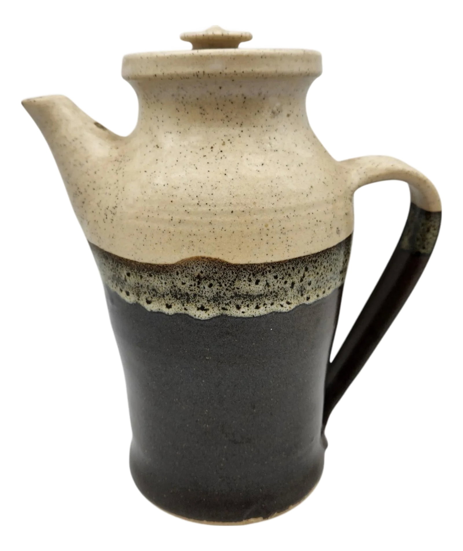 Vintage Studio Pottery Tall Pitcher with Lid (1 of 10)