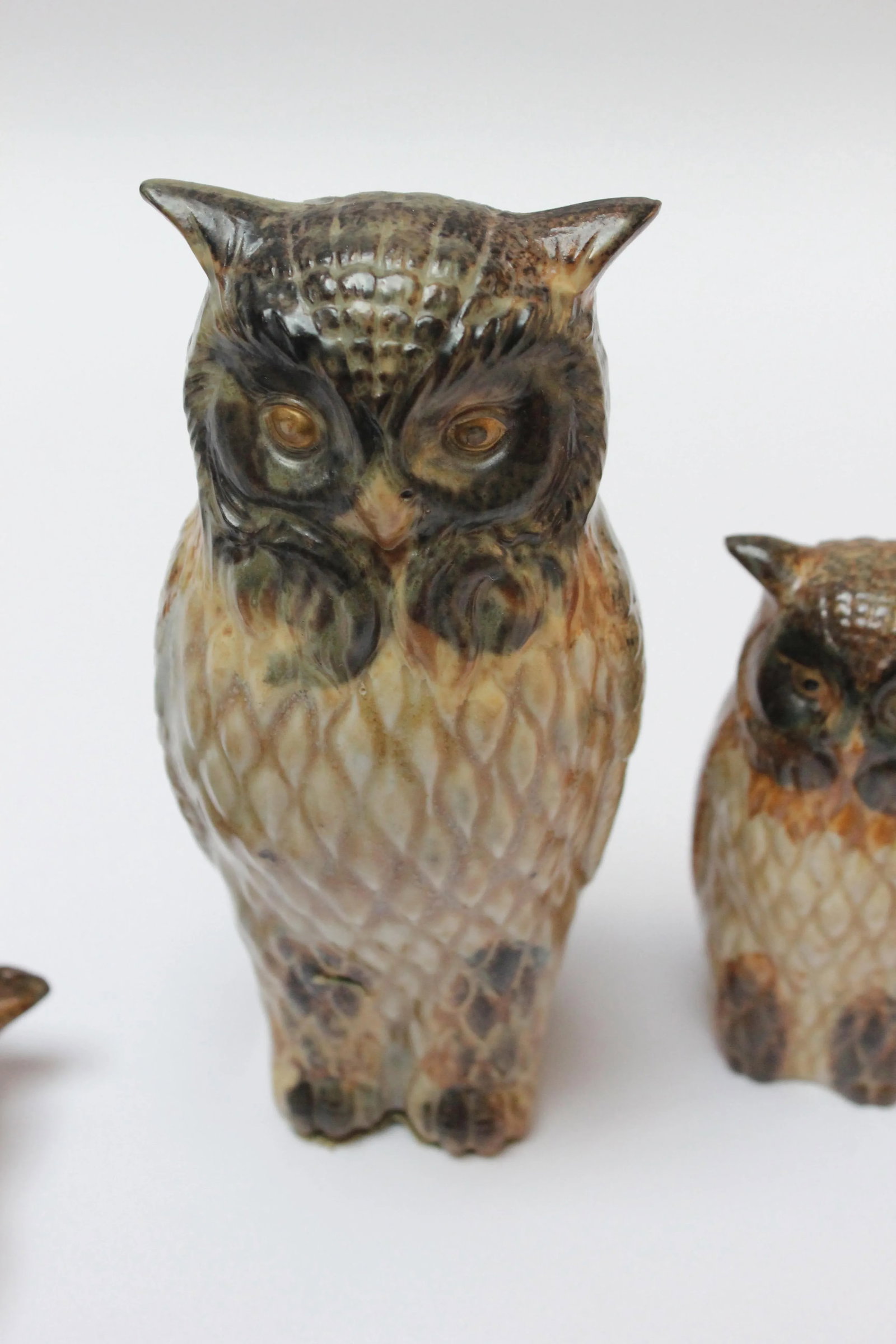 Collection of Six Mid-Century Japanese Modern Ceramic Owl Figurines - 10