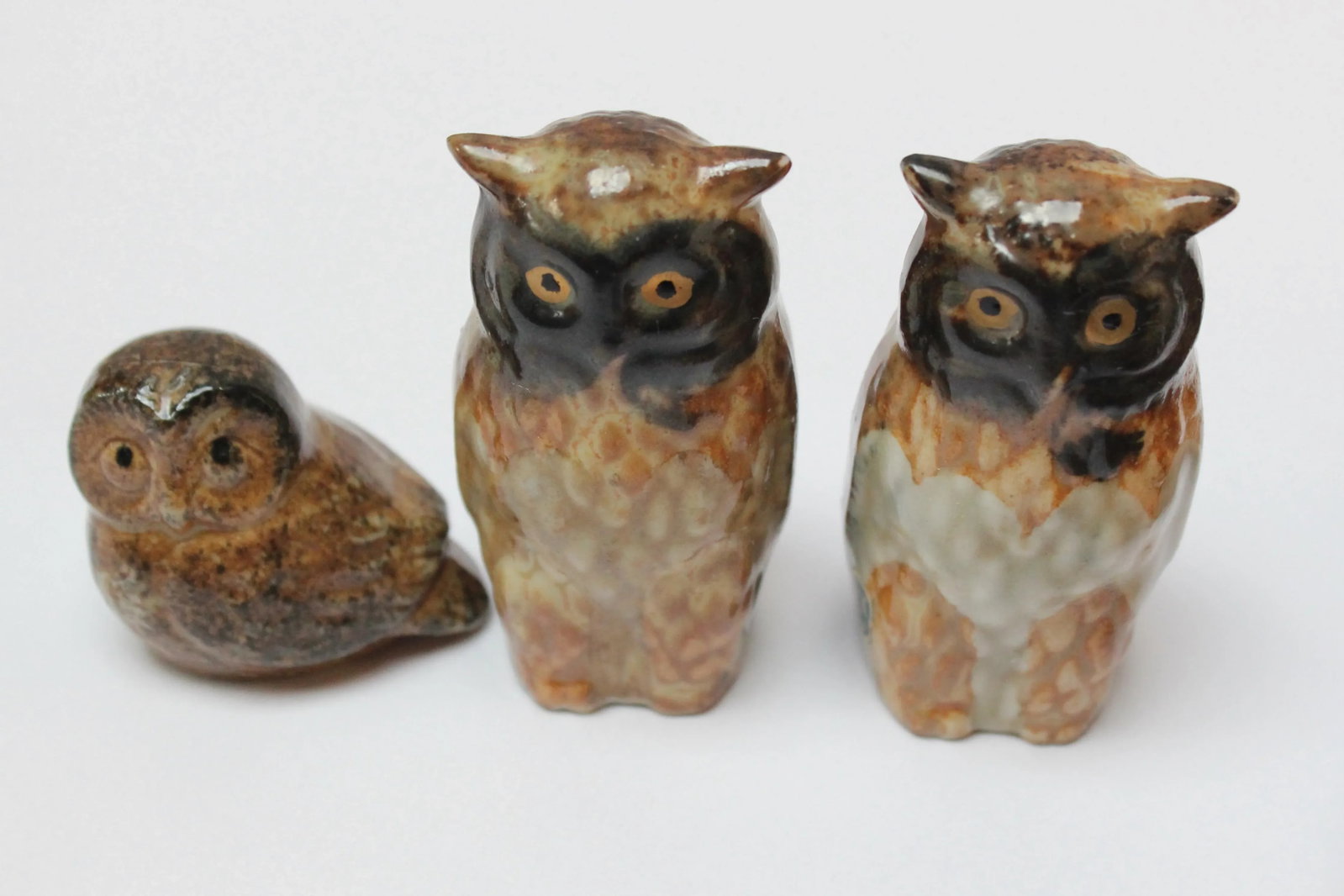 Collection of Six Mid-Century Japanese Modern Ceramic Owl Figurines - 6