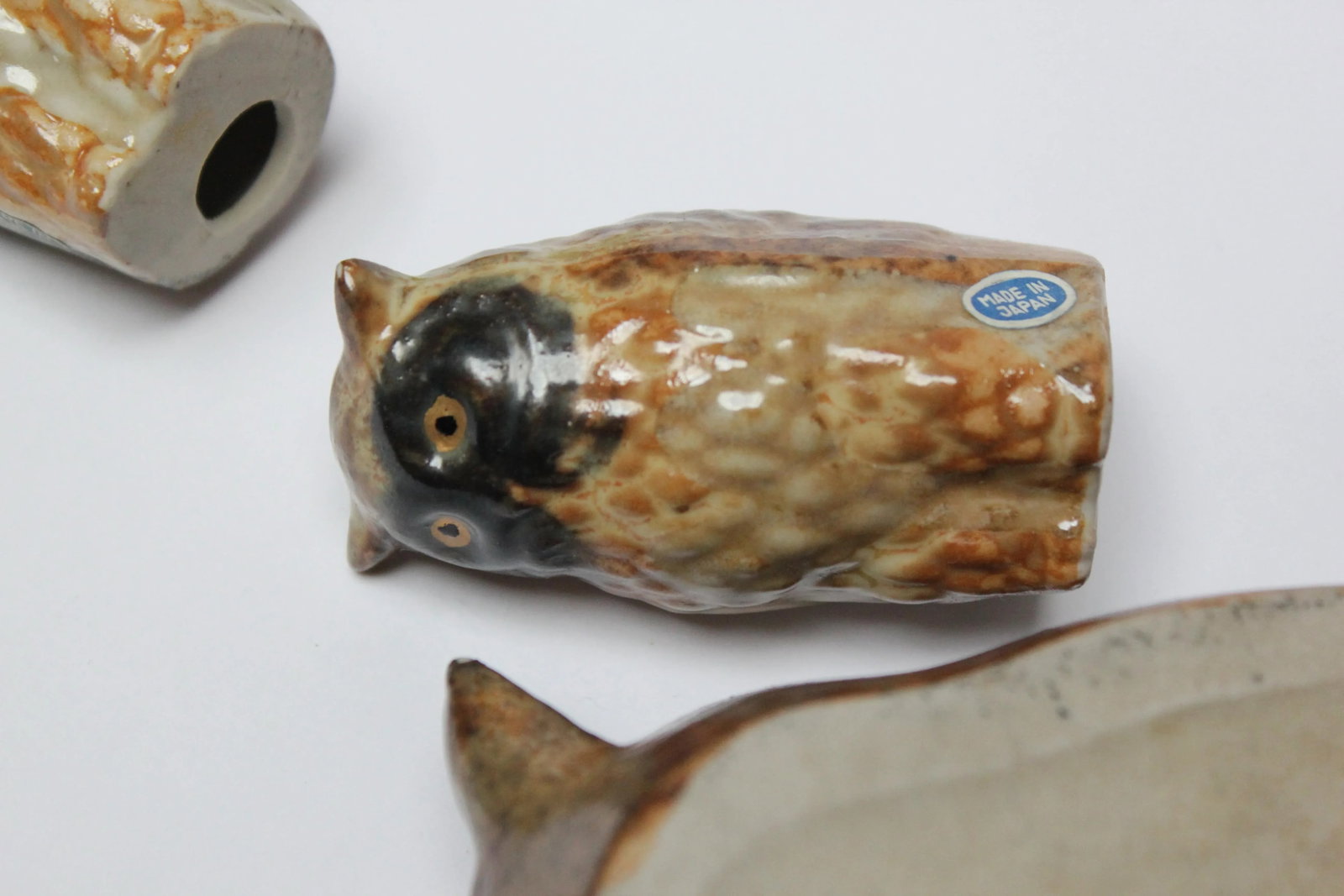 Collection of Six Mid-Century Japanese Modern Ceramic Owl Figurines - 8