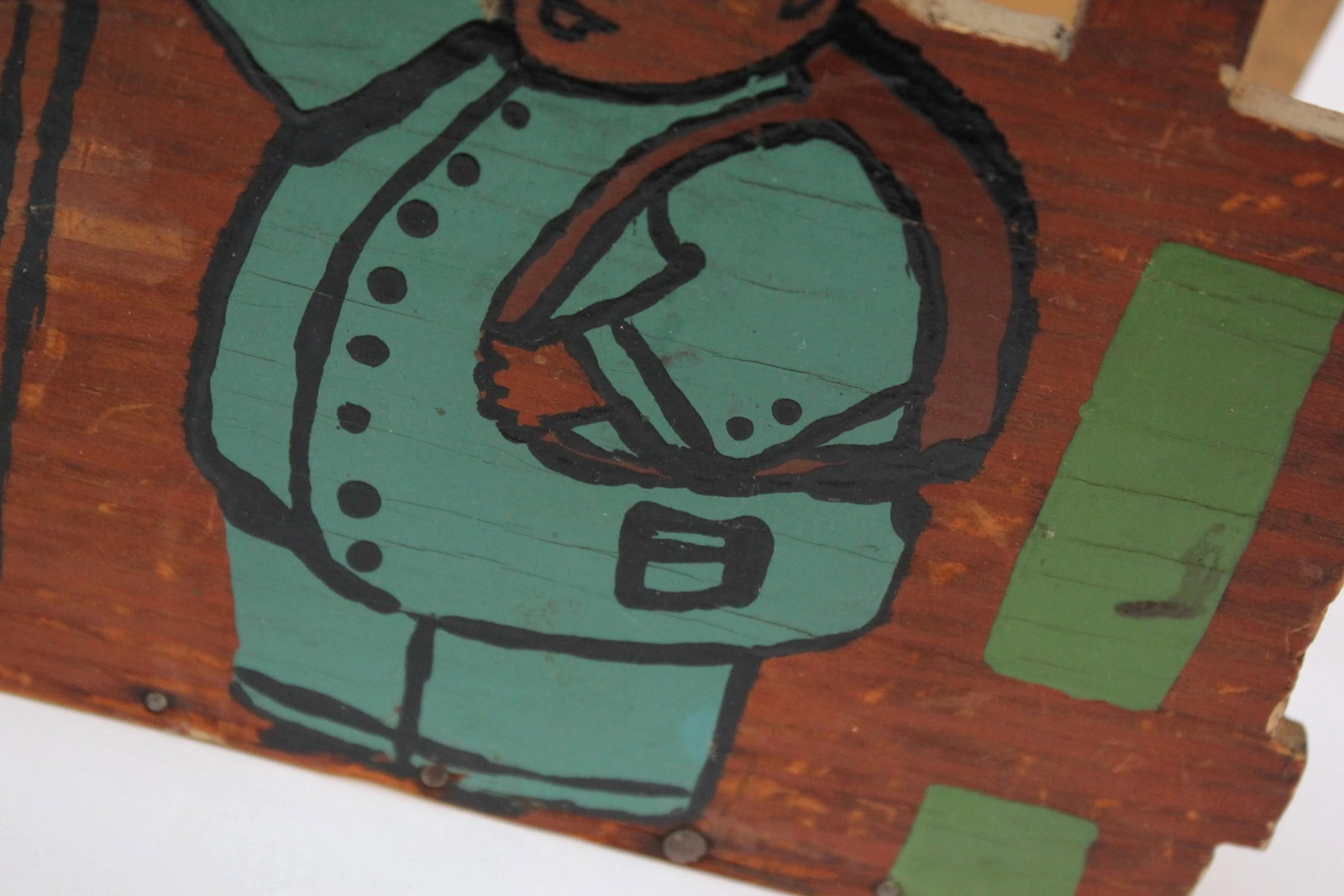 Vintage Folk Art Wooden "Postman" Letter Holder - 10