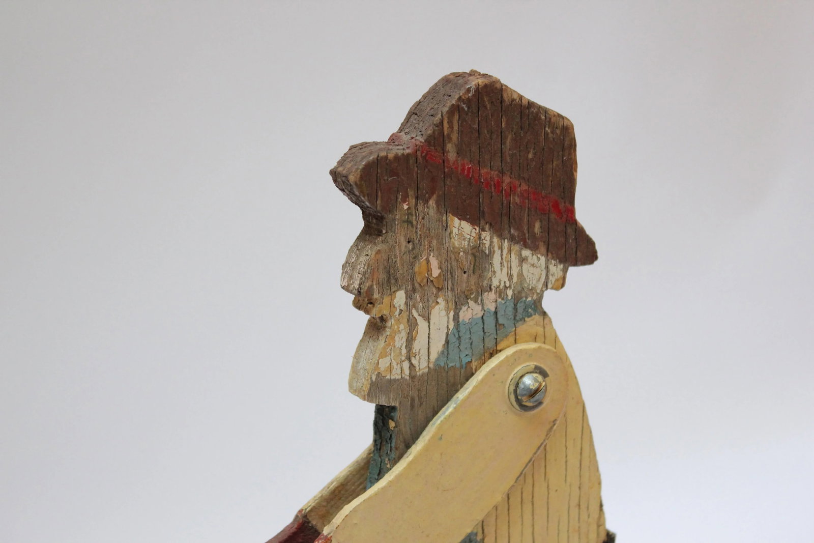 Early 20th Century Americana Folk Art Woodsman / Lumberjack Whirligig - 7