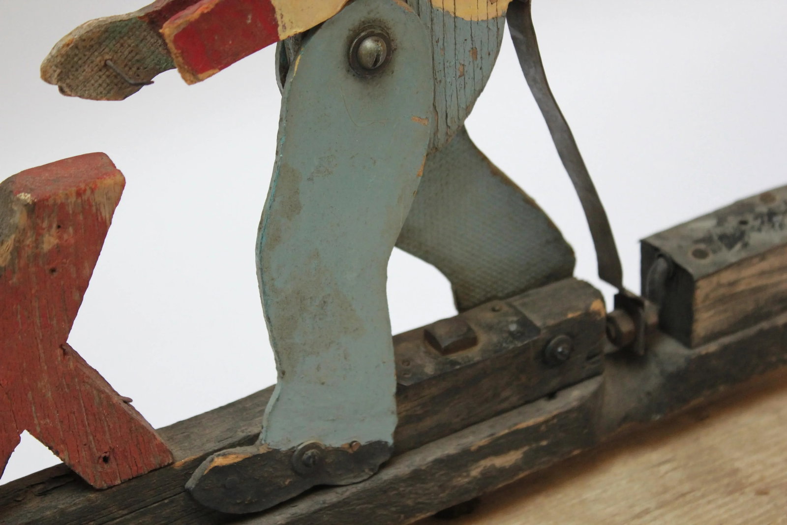 Early 20th Century Americana Folk Art Woodsman / Lumberjack Whirligig - 8