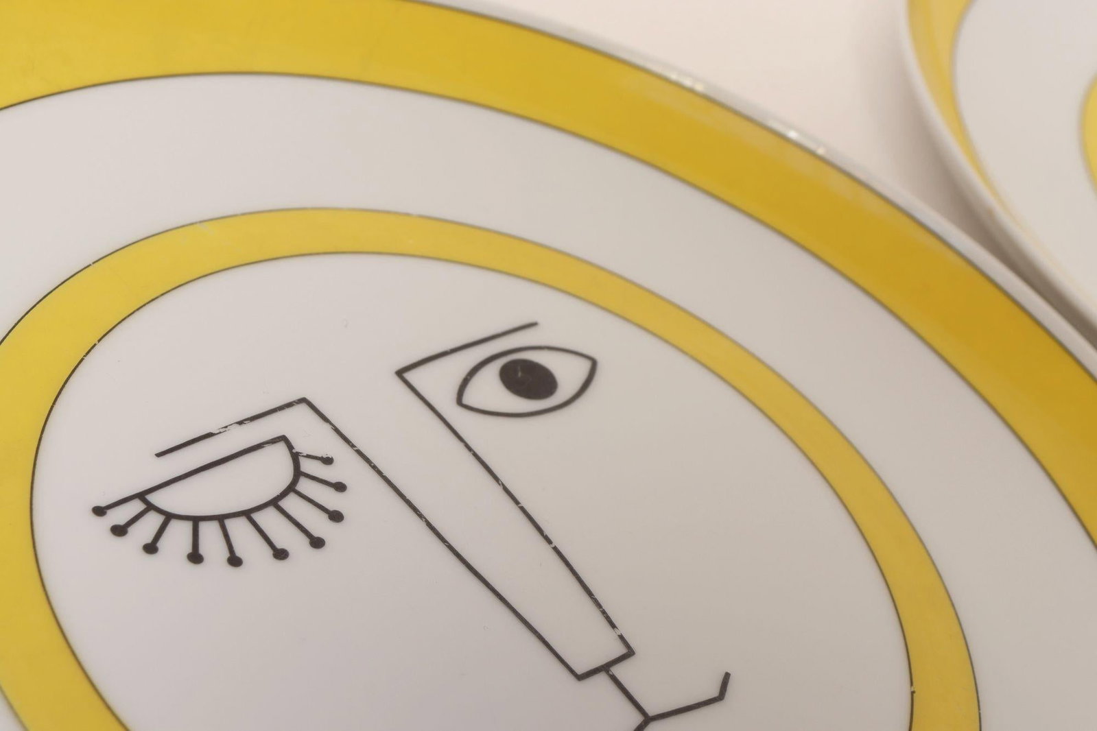 Set of Five Vintage Taste Setter Collection Winking Lion Plates by Sigma Italy - 9