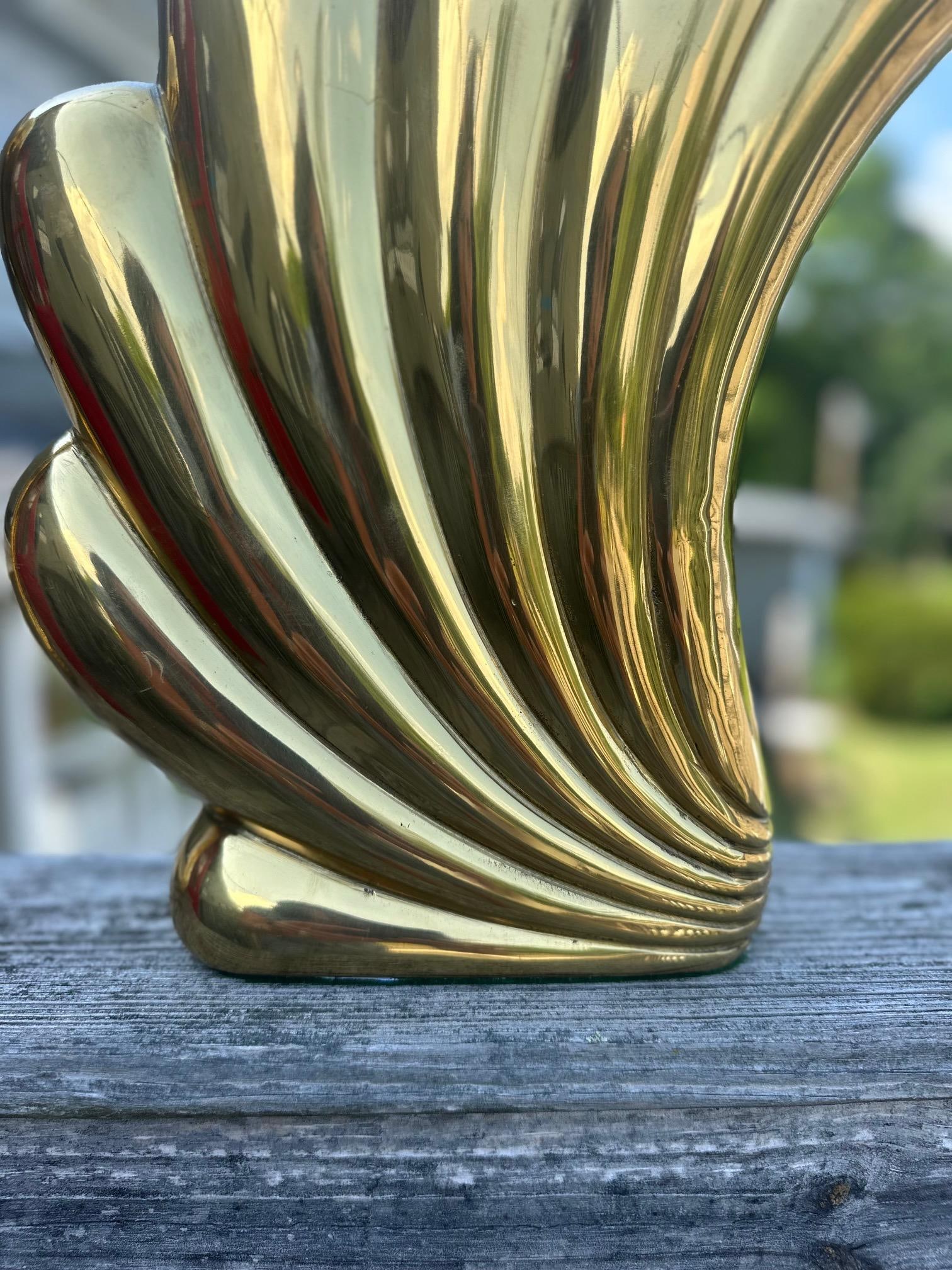 1980s Dolbi Cashier Cast Brass Vases -a Pair - 2