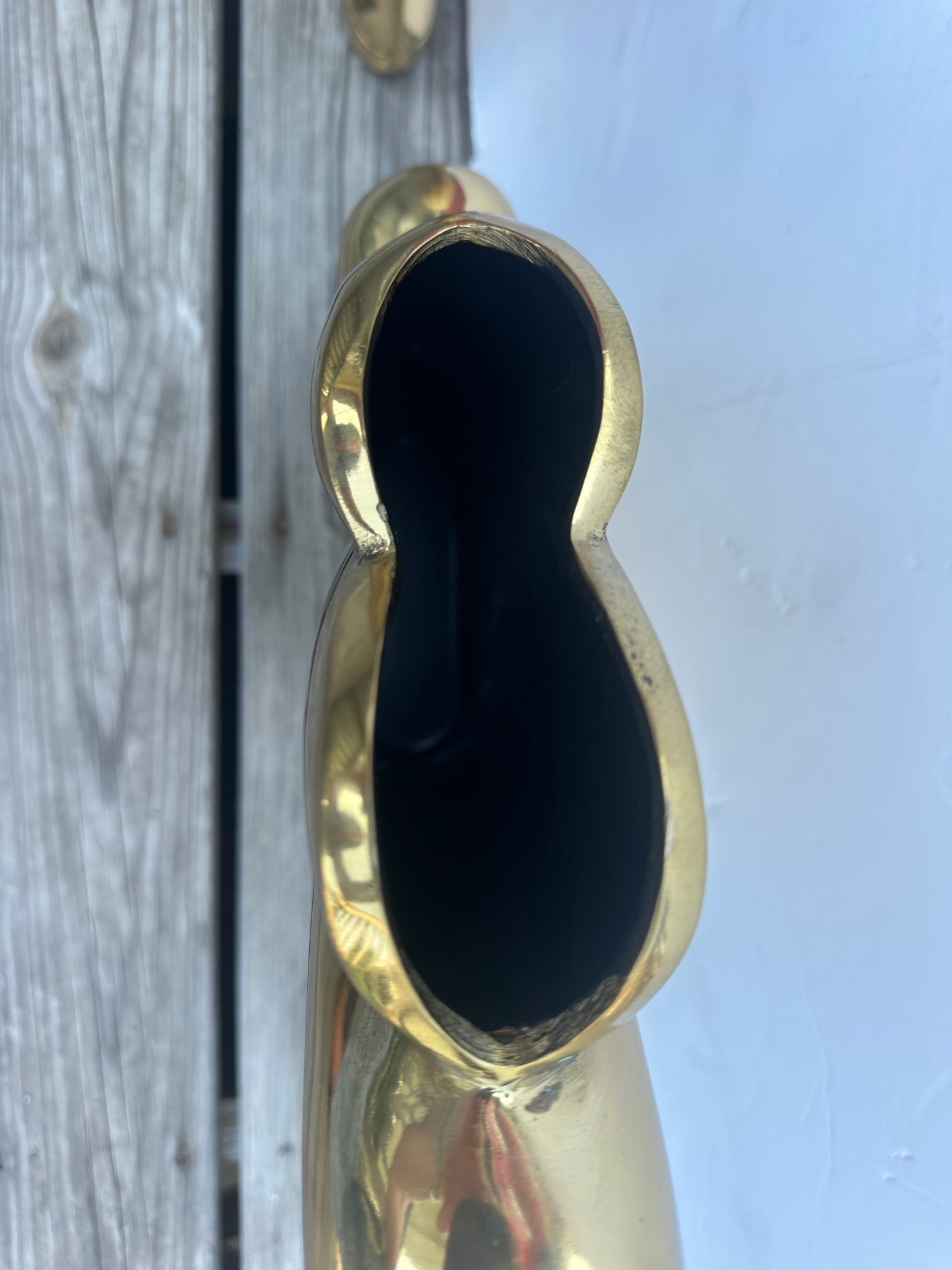 1980s Dolbi Cashier Cast Brass Vases -a Pair - 7