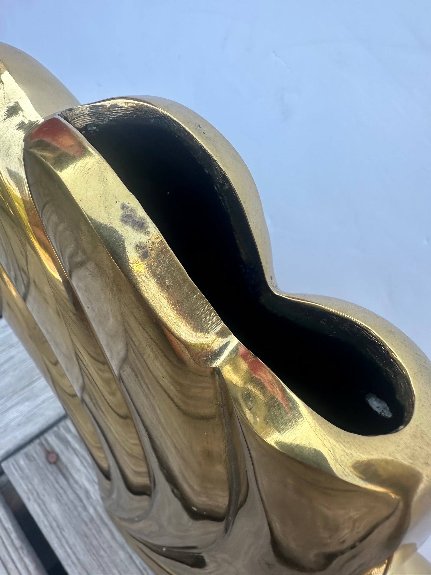 1980s Dolbi Cashier Cast Brass Vases -a Pair - 8
