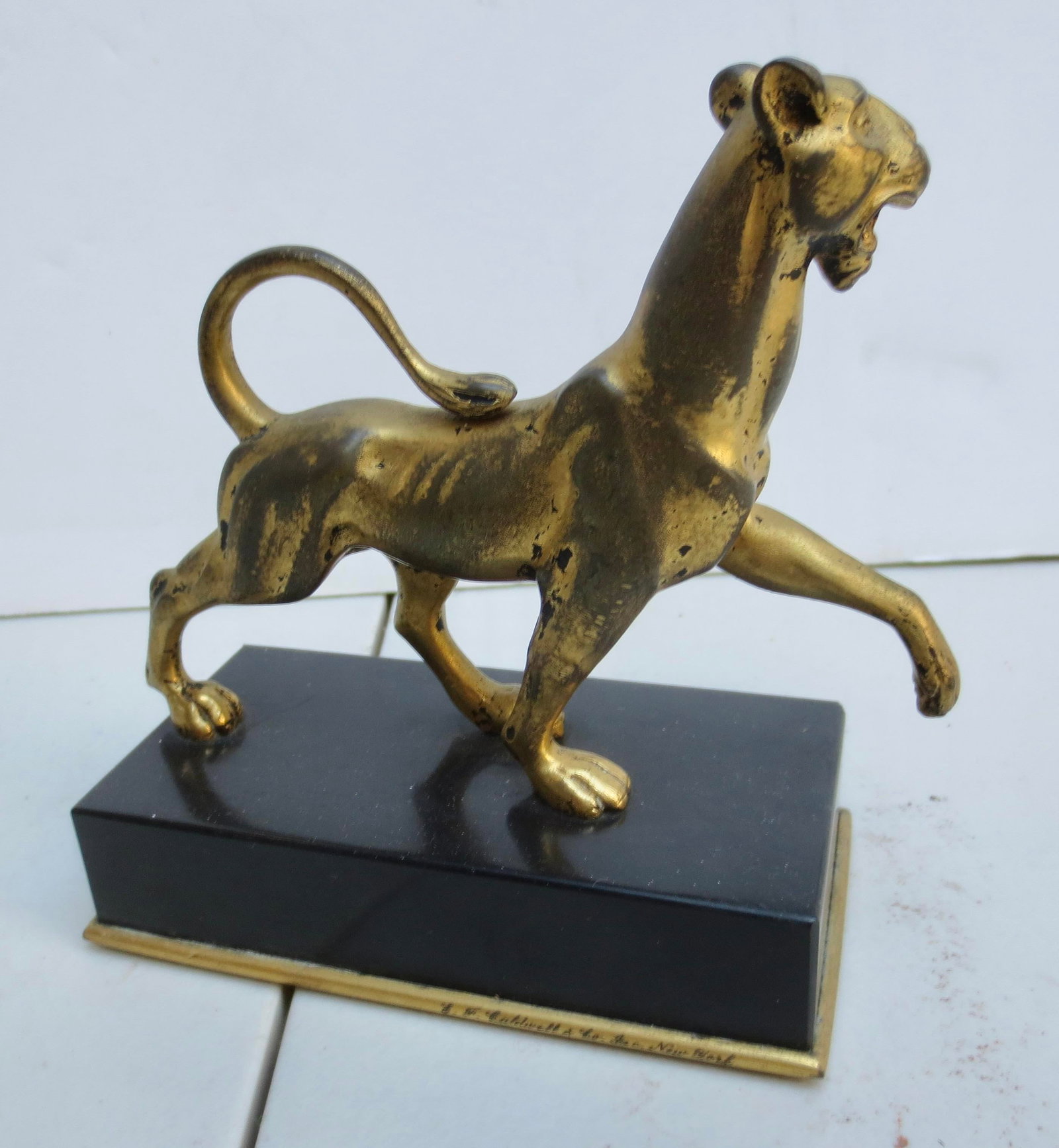 E. F.Caldwell and Co. Gilt Bronze Panther Circa 1900 - 2