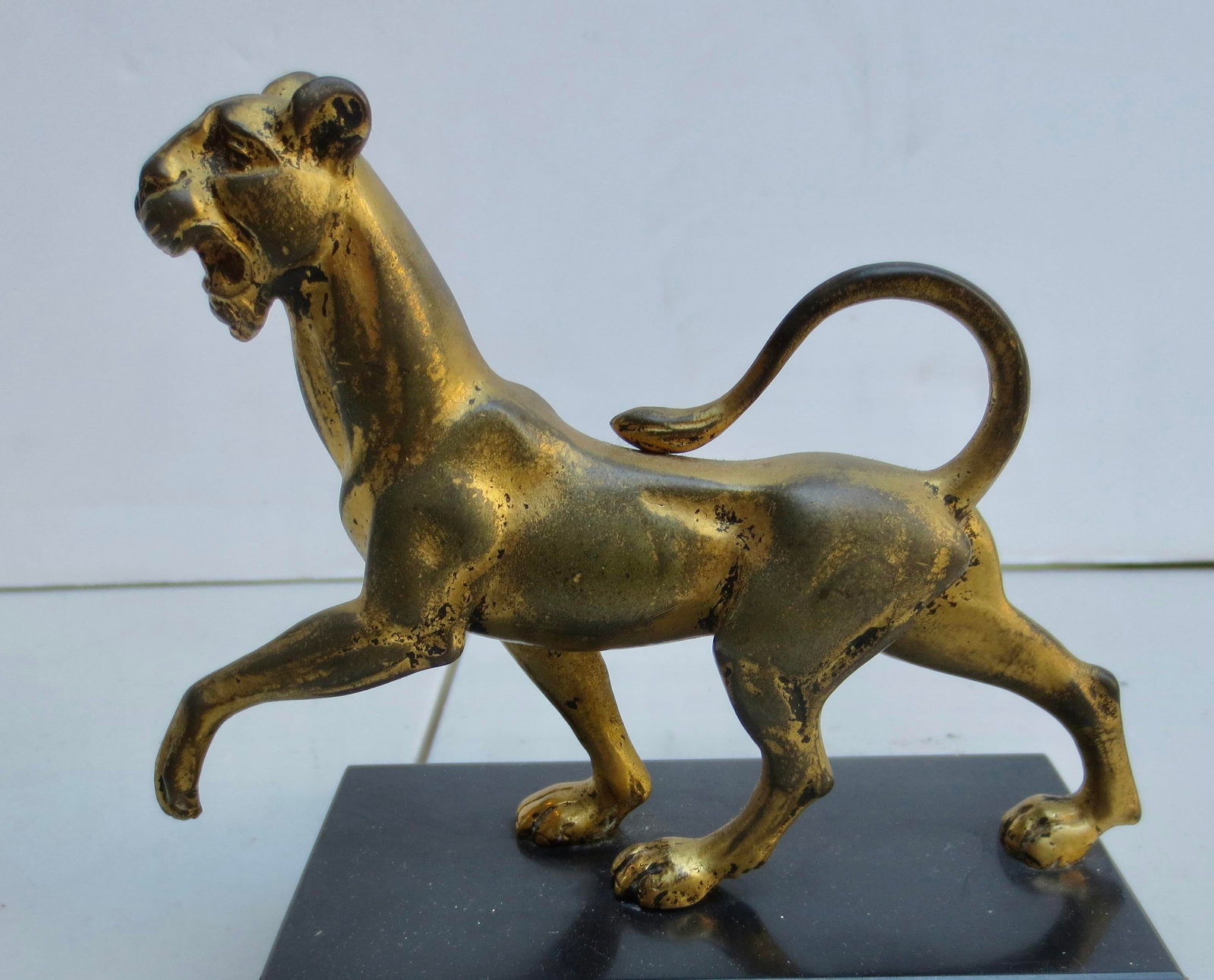 E. F.Caldwell and Co. Gilt Bronze Panther Circa 1900 - 3