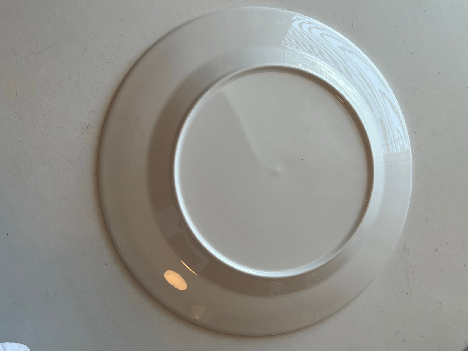 1990s Set of 6 Large White Porcelain Dinner or Service Plates - 4