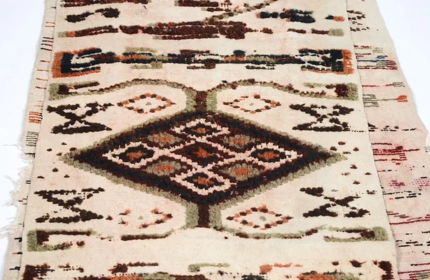 Long Vintage Wool and Cotton Pictorial Textile Runner - 5