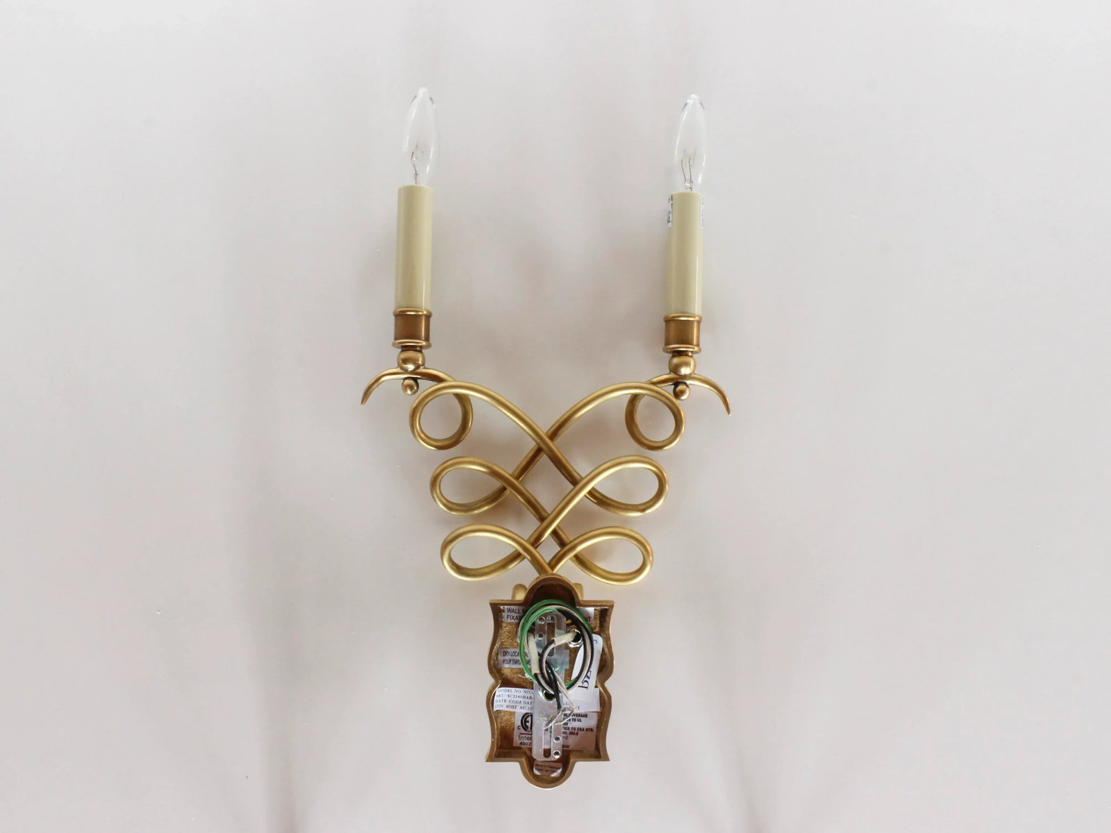 Catherine Brass Double Socket Sconce - 2