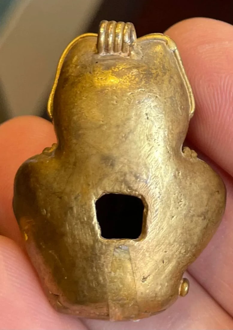Antique Costa Rican Tumbaga Bird Pendant Sculpture - 5