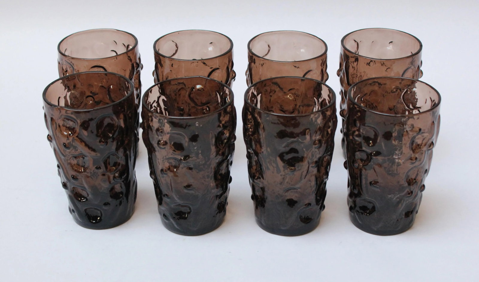 Set of Eight "El Rancho" Morocco Brown Juice Glasses by Bryce Brothers - 10
