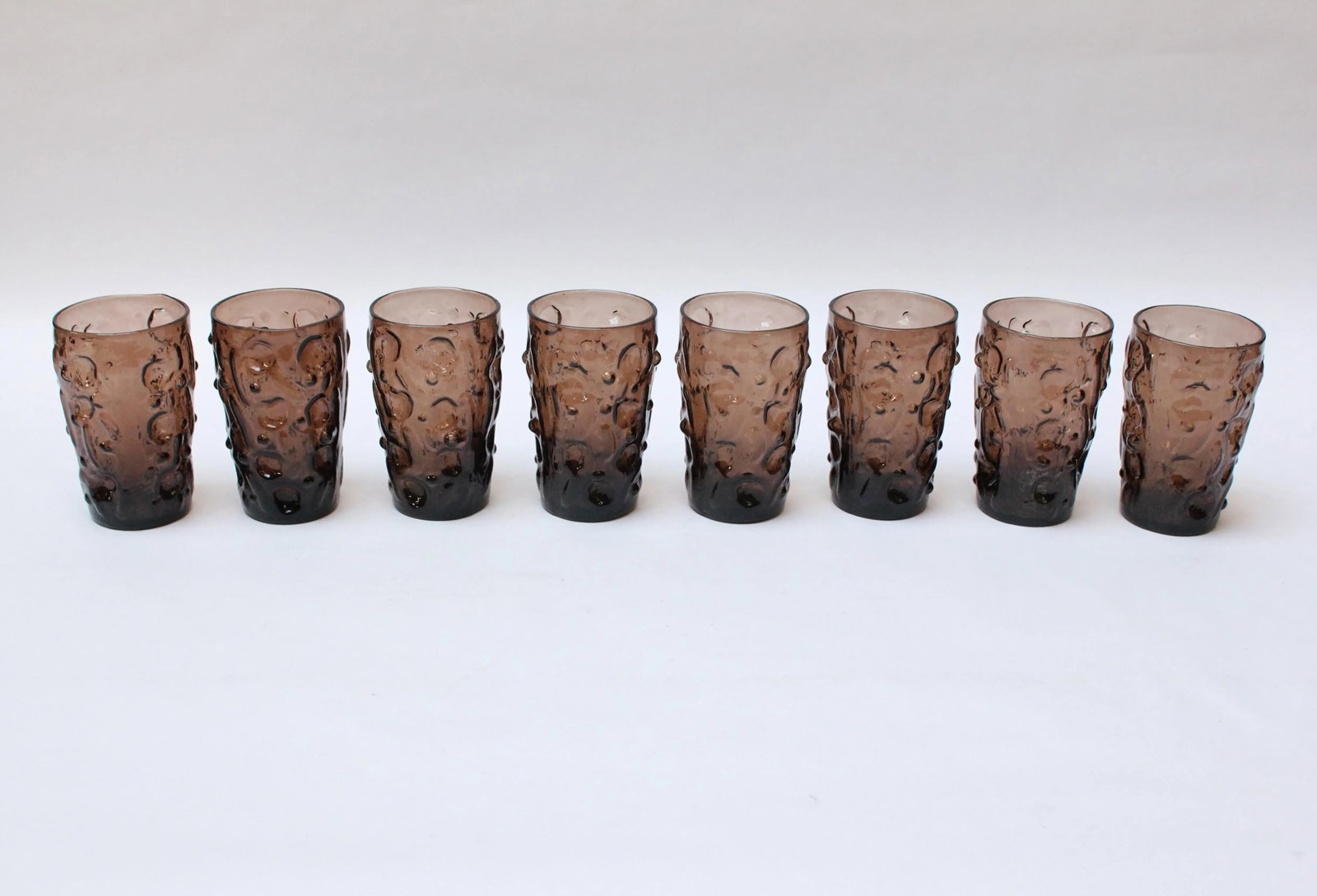 Set of Eight "El Rancho" Morocco Brown Juice Glasses by Bryce Brothers - 2