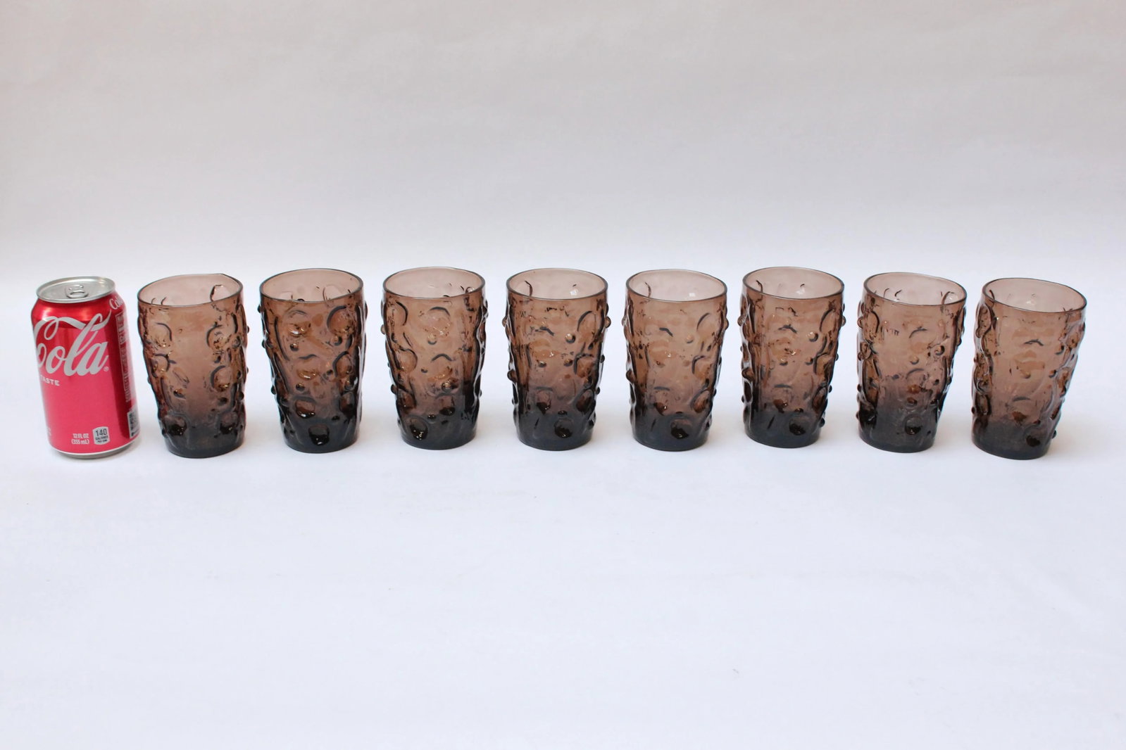 Set of Eight "El Rancho" Morocco Brown Juice Glasses by Bryce Brothers - 3
