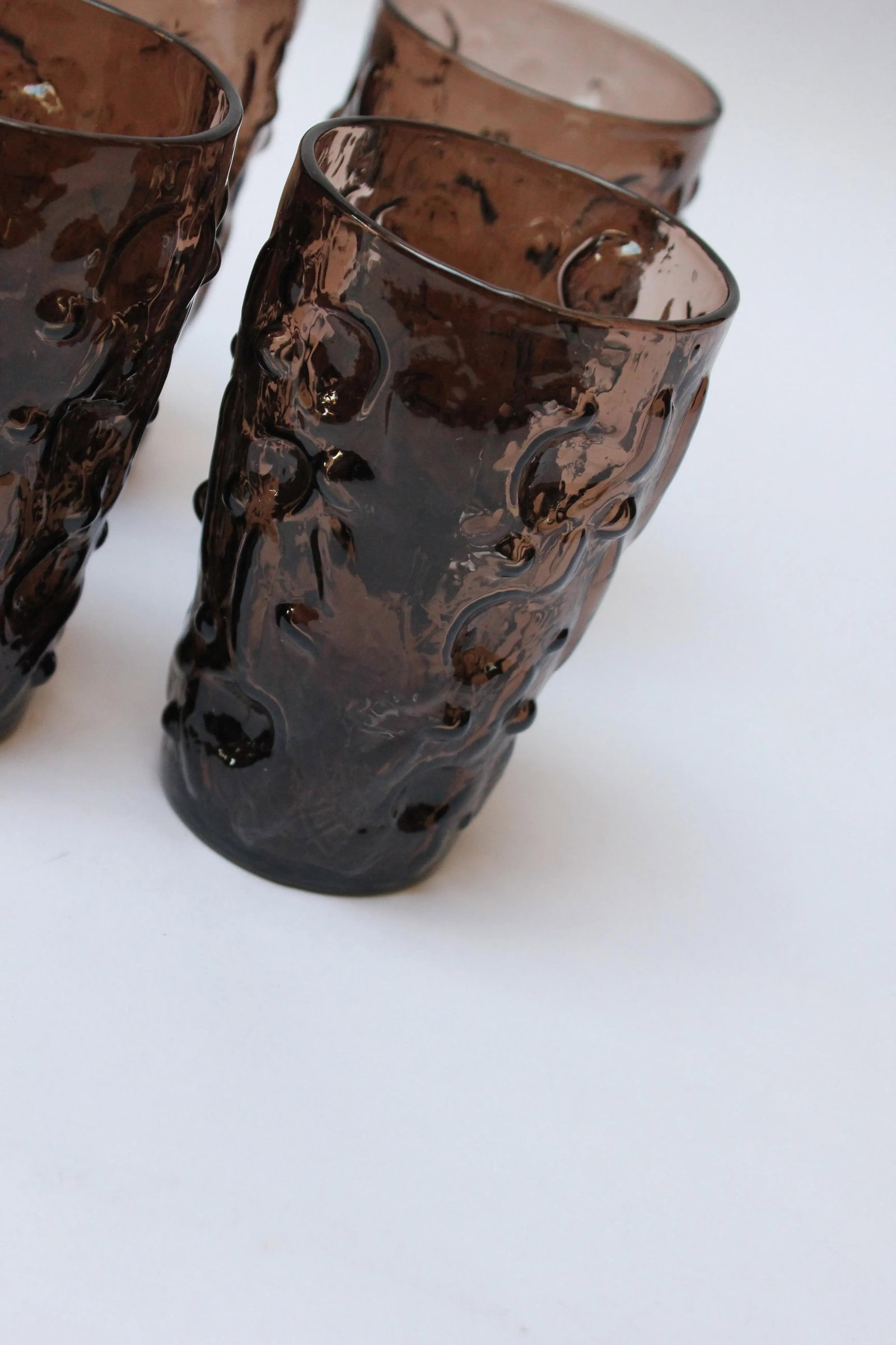 Set of Eight "El Rancho" Morocco Brown Juice Glasses by Bryce Brothers - 8