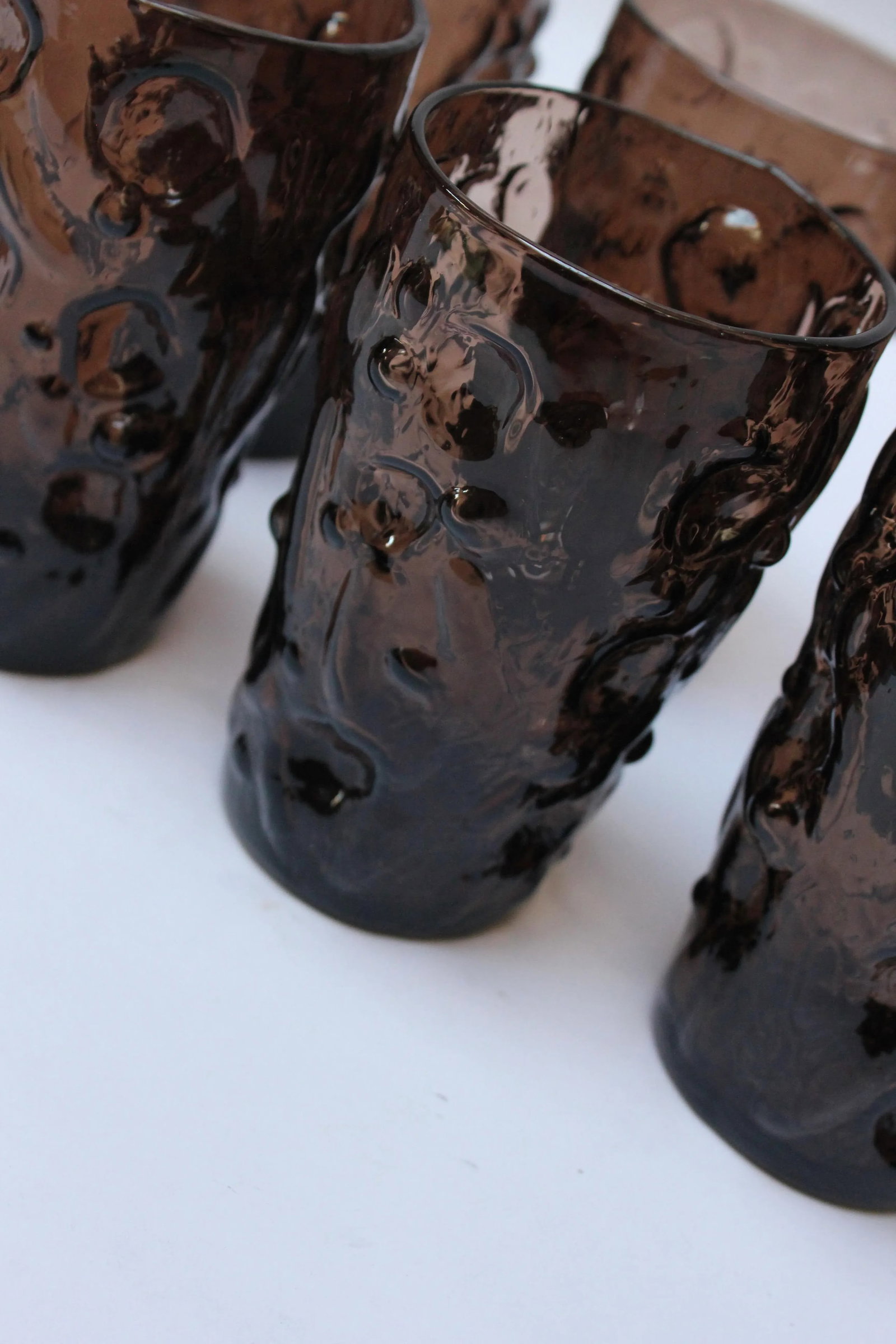 Set of Eight "El Rancho" Morocco Brown Juice Glasses by Bryce Brothers - 9