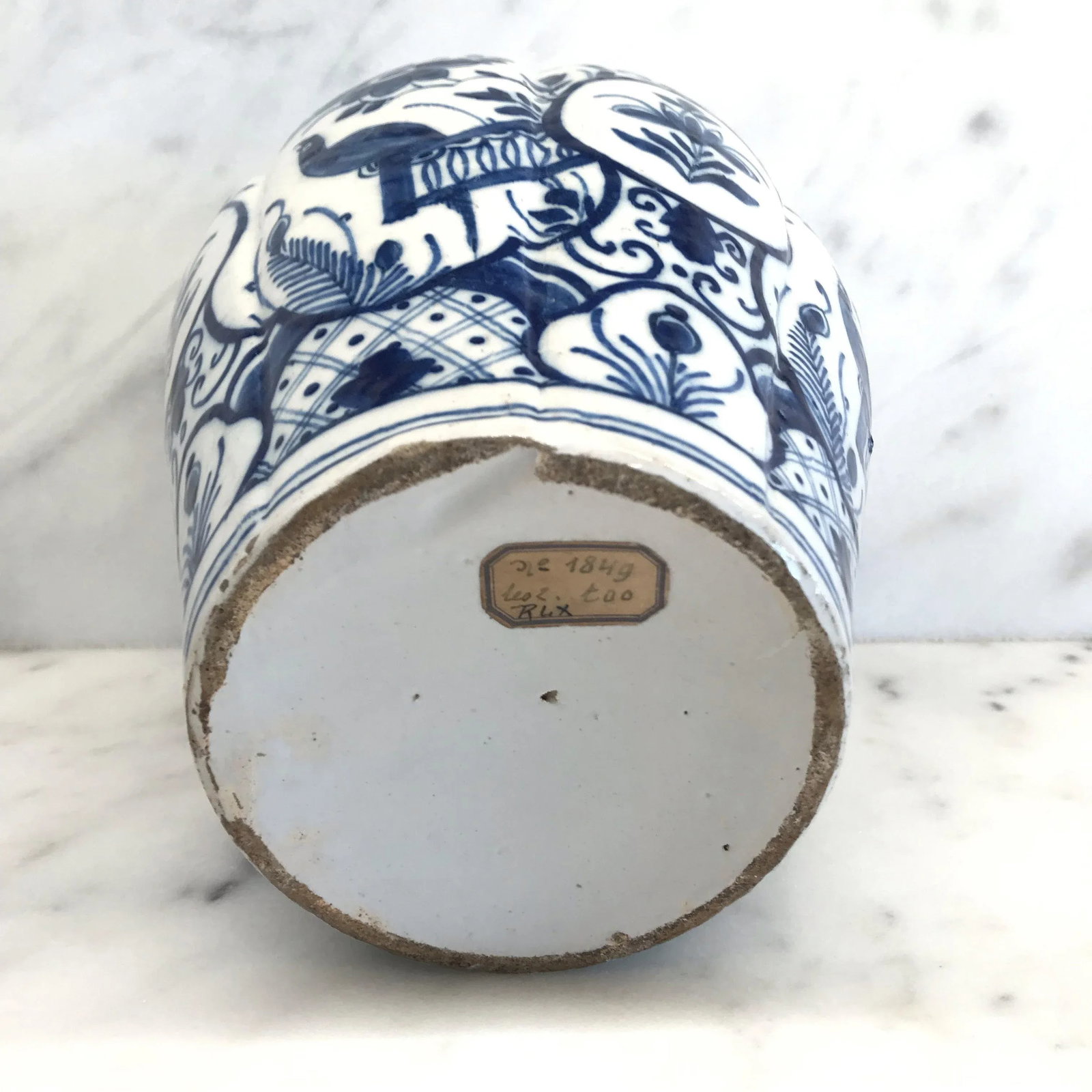 Delft Blue and White Vase With Top - 11