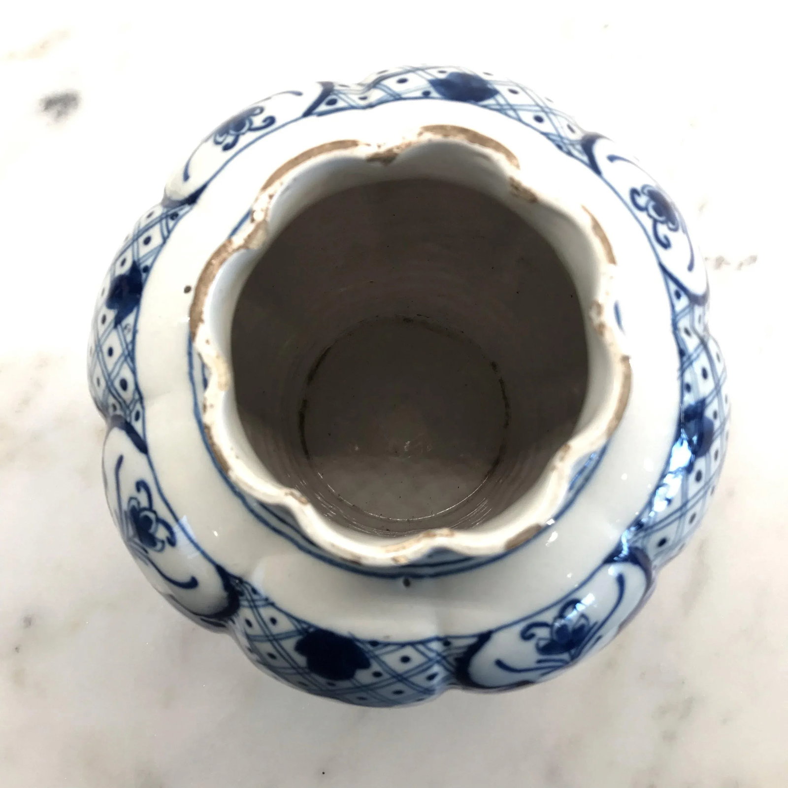 Delft Blue and White Vase With Top - 2