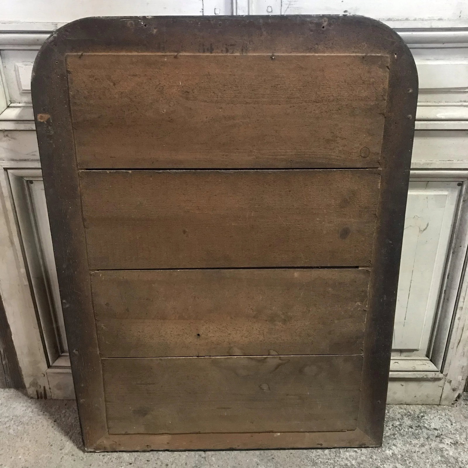 Antique French Louis Philippe Faux Painted Mirror - 10