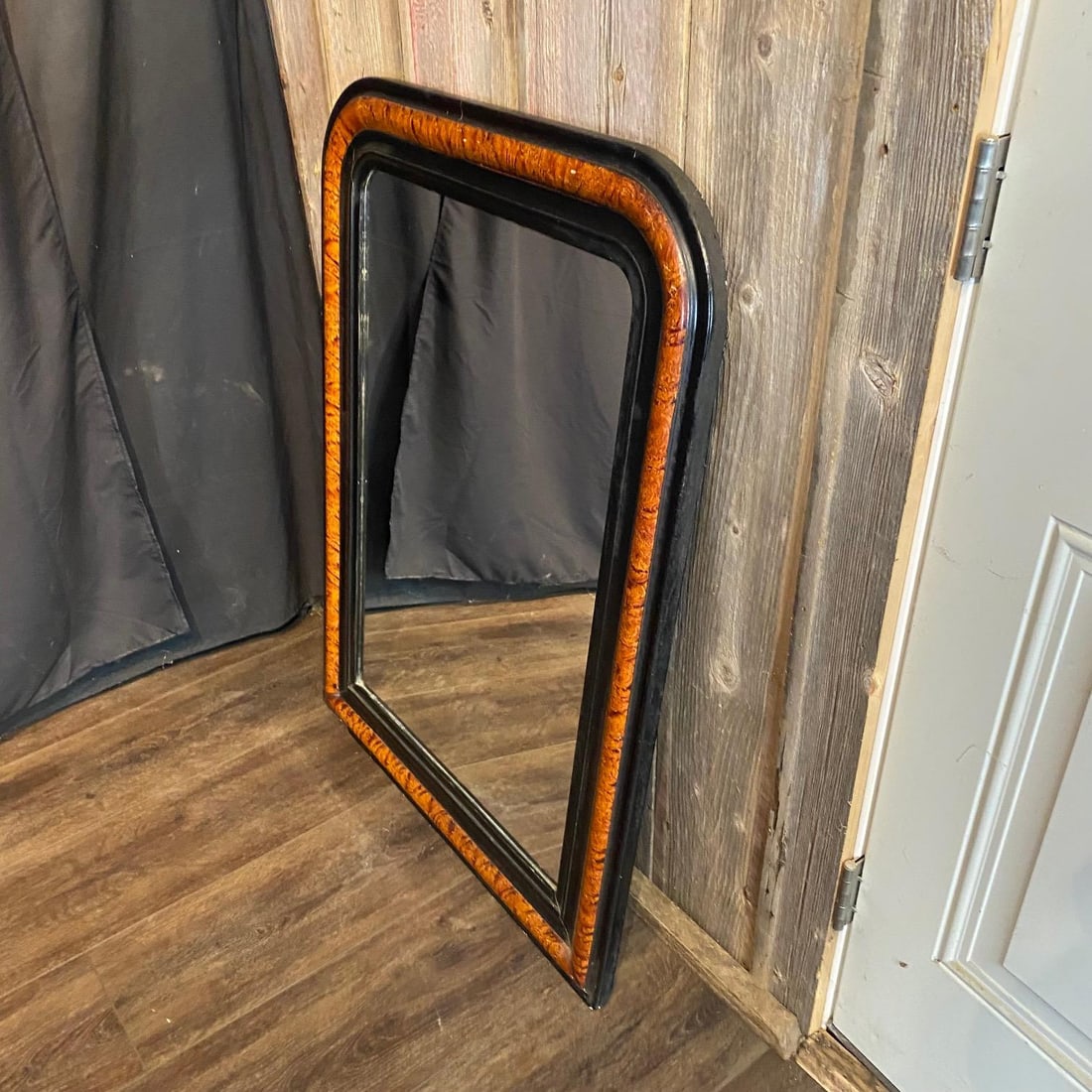 Antique French Louis Philippe Faux Painted Mirror - 4