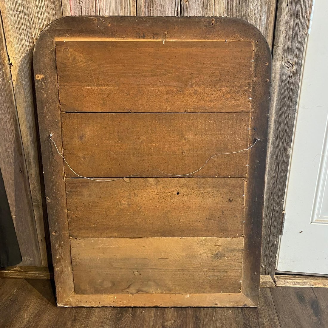 Antique French Louis Philippe Faux Painted Mirror - 8
