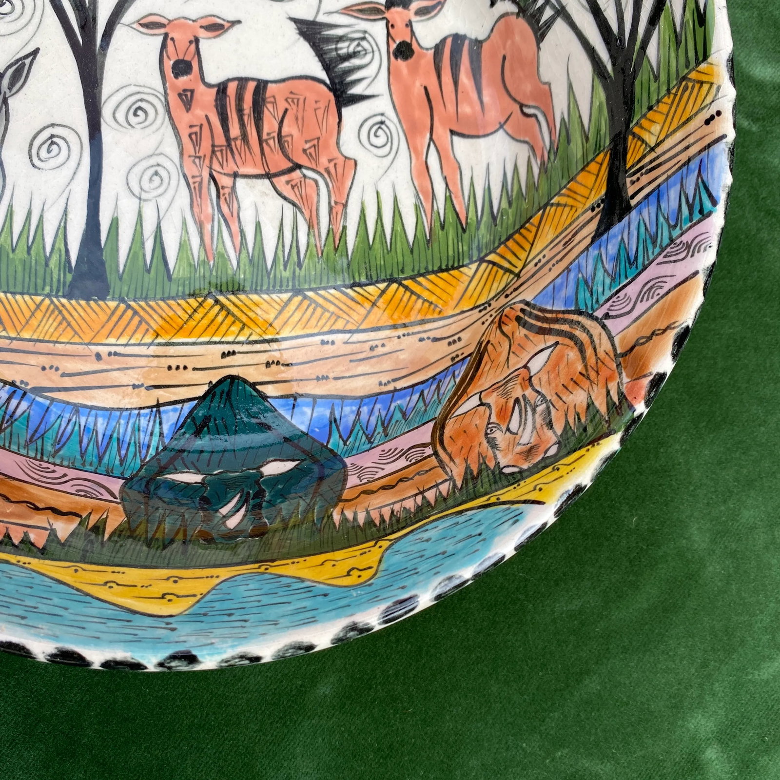 1970s Hand Painted Detailed Bowl - 3
