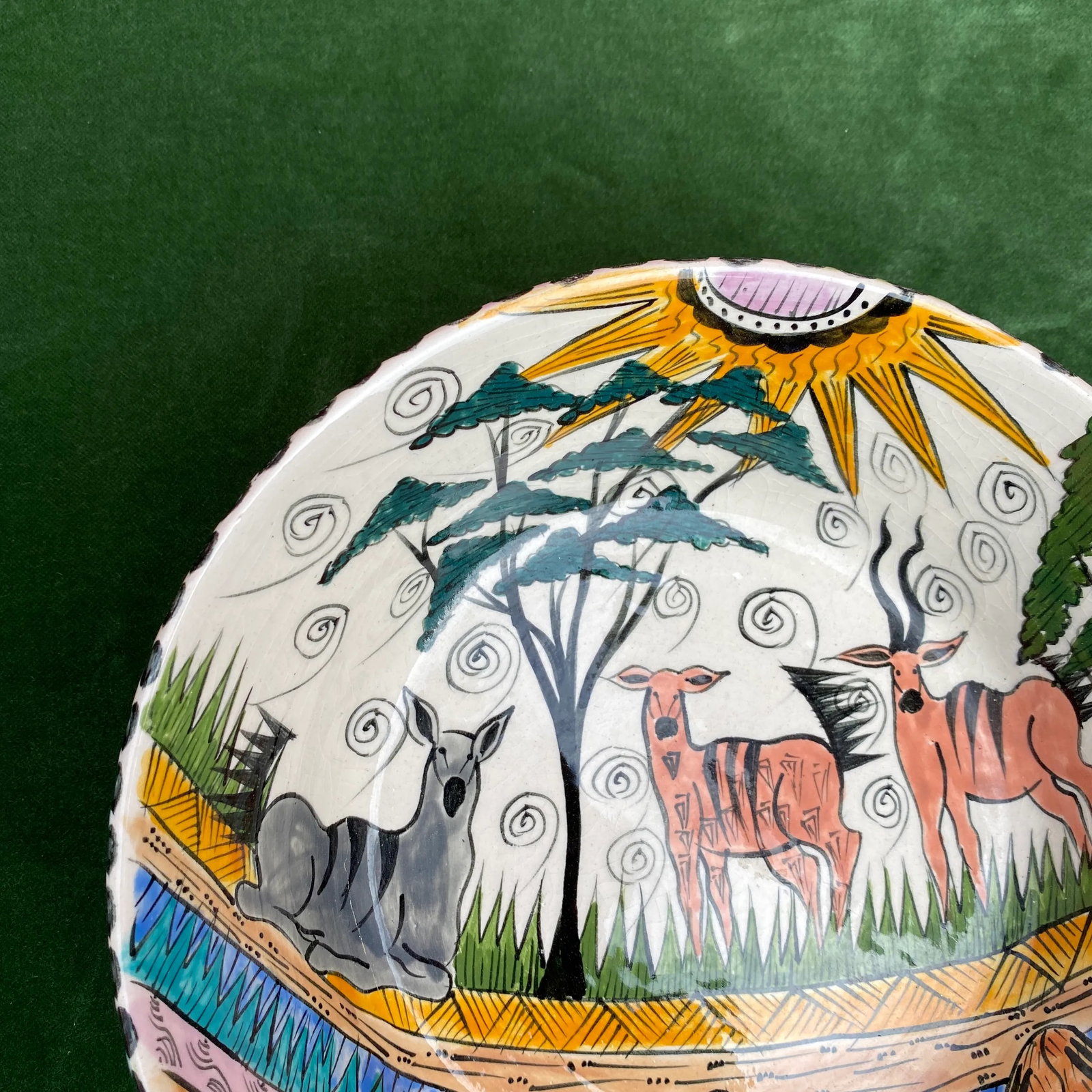 1970s Hand Painted Detailed Bowl - 5
