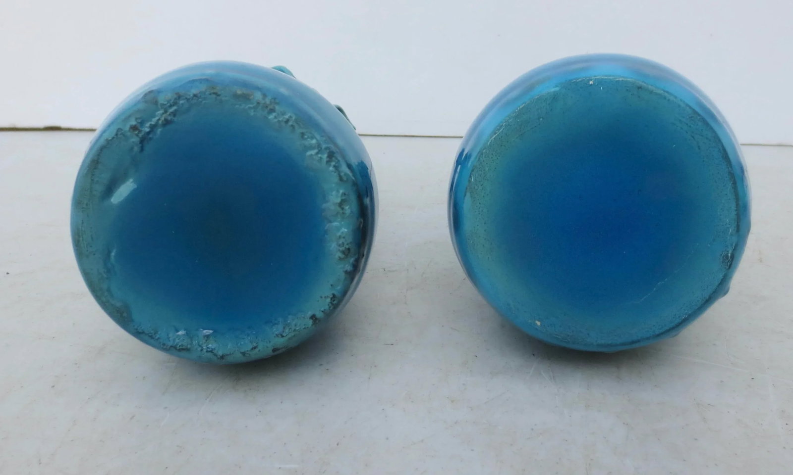 Mid 20th Century Chinese Turquoise Glazed Kylin - a Pair - 4