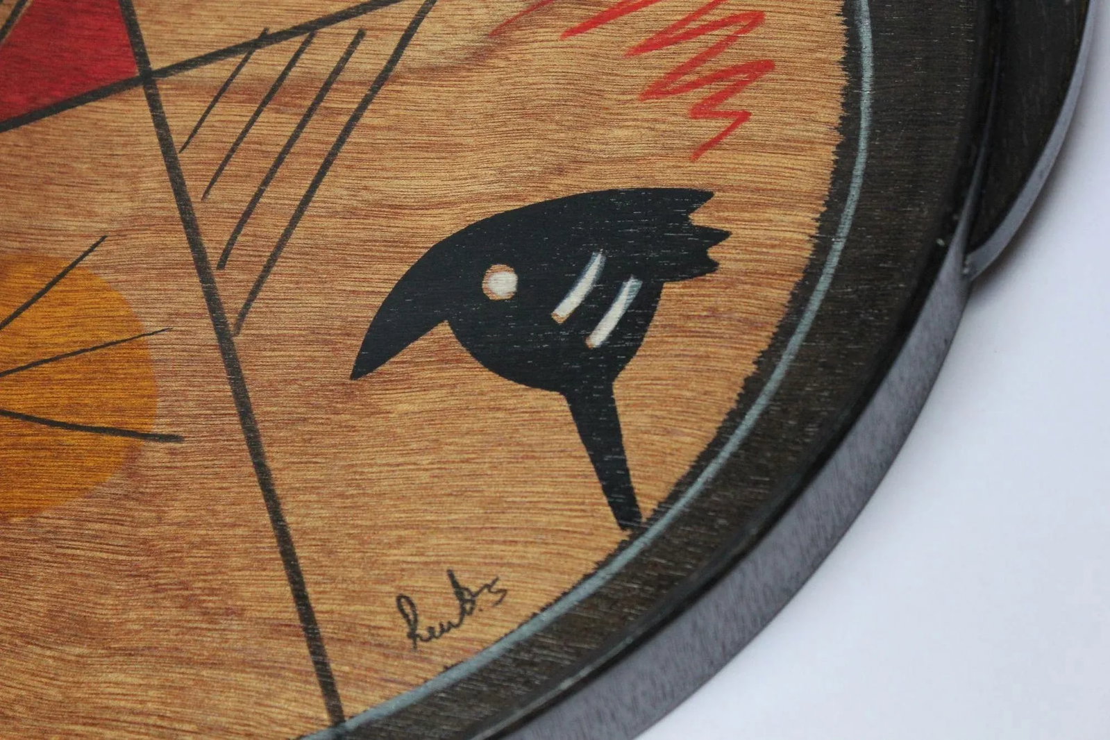Set of Two Israeli Hand-Painted Trays by Aharon and Reut Shahar for Kakadu - 12