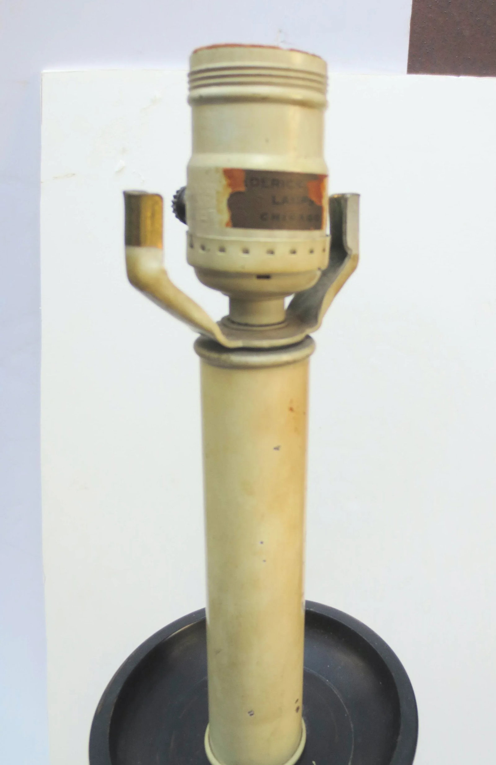 Antique Japanese Bronze Candlestick Electrified - 7