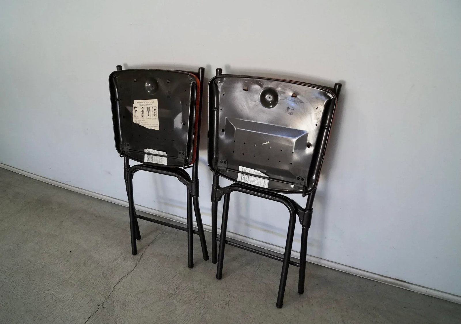 1960's Mid-Century Modern Folding Dining Chairs - a Pair - 12